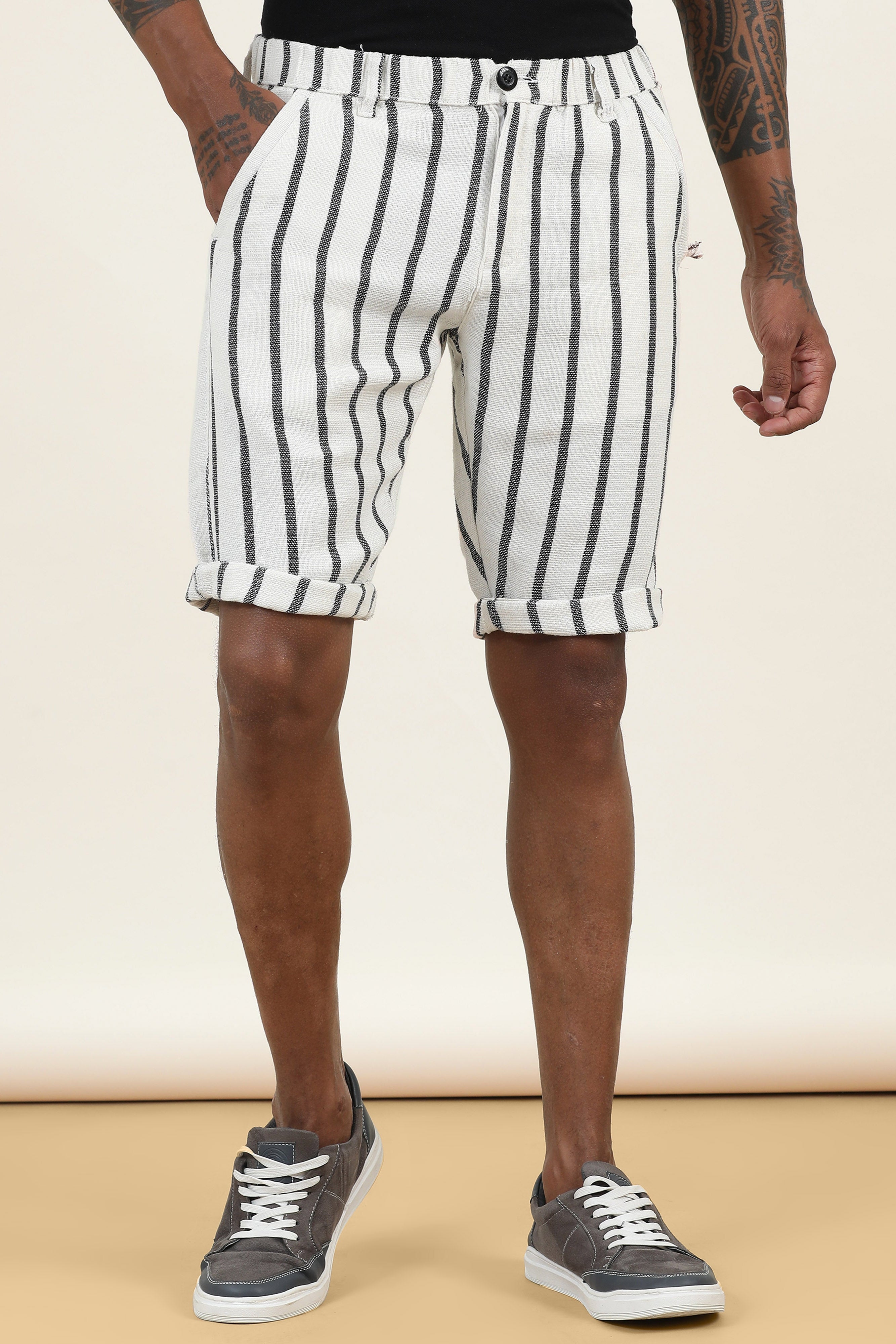 White Shorts With Zip Pockets main image 1
