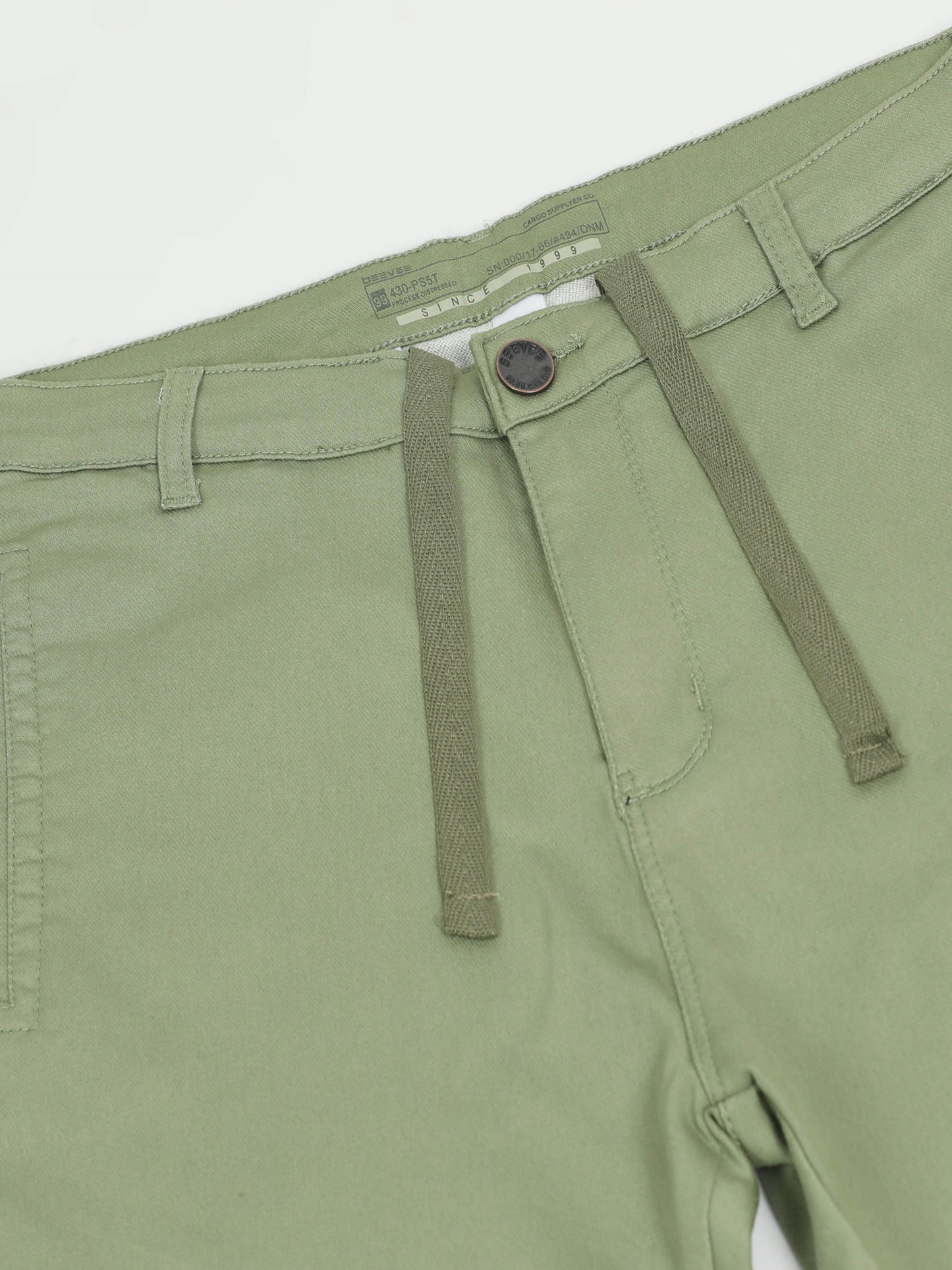 Cotton Lycra Light Olive Shorts