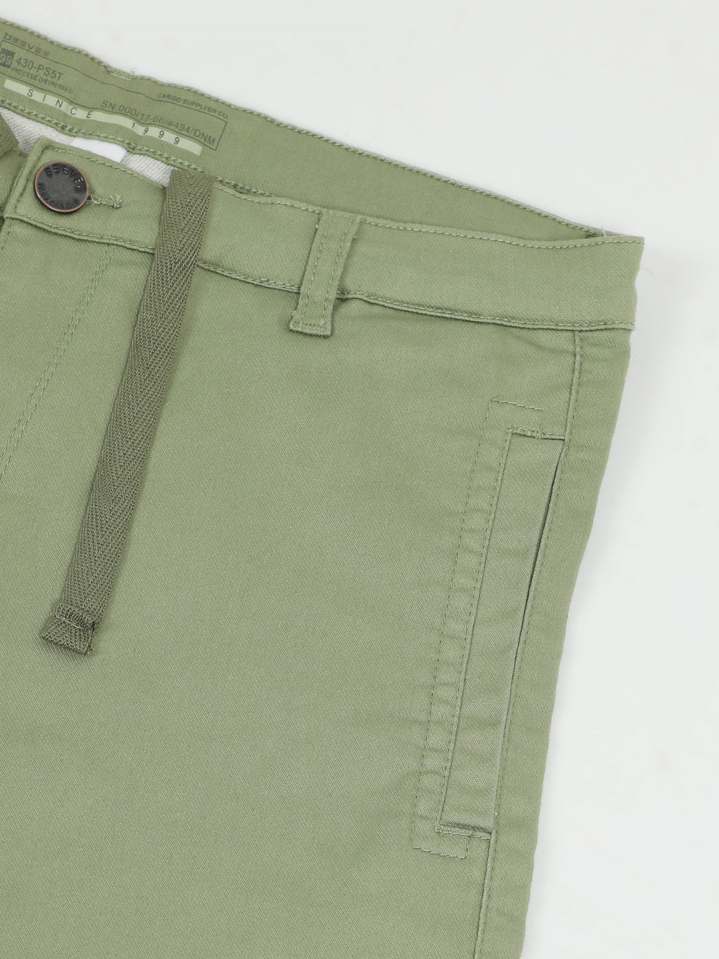Cotton Lycra Light Olive Shorts