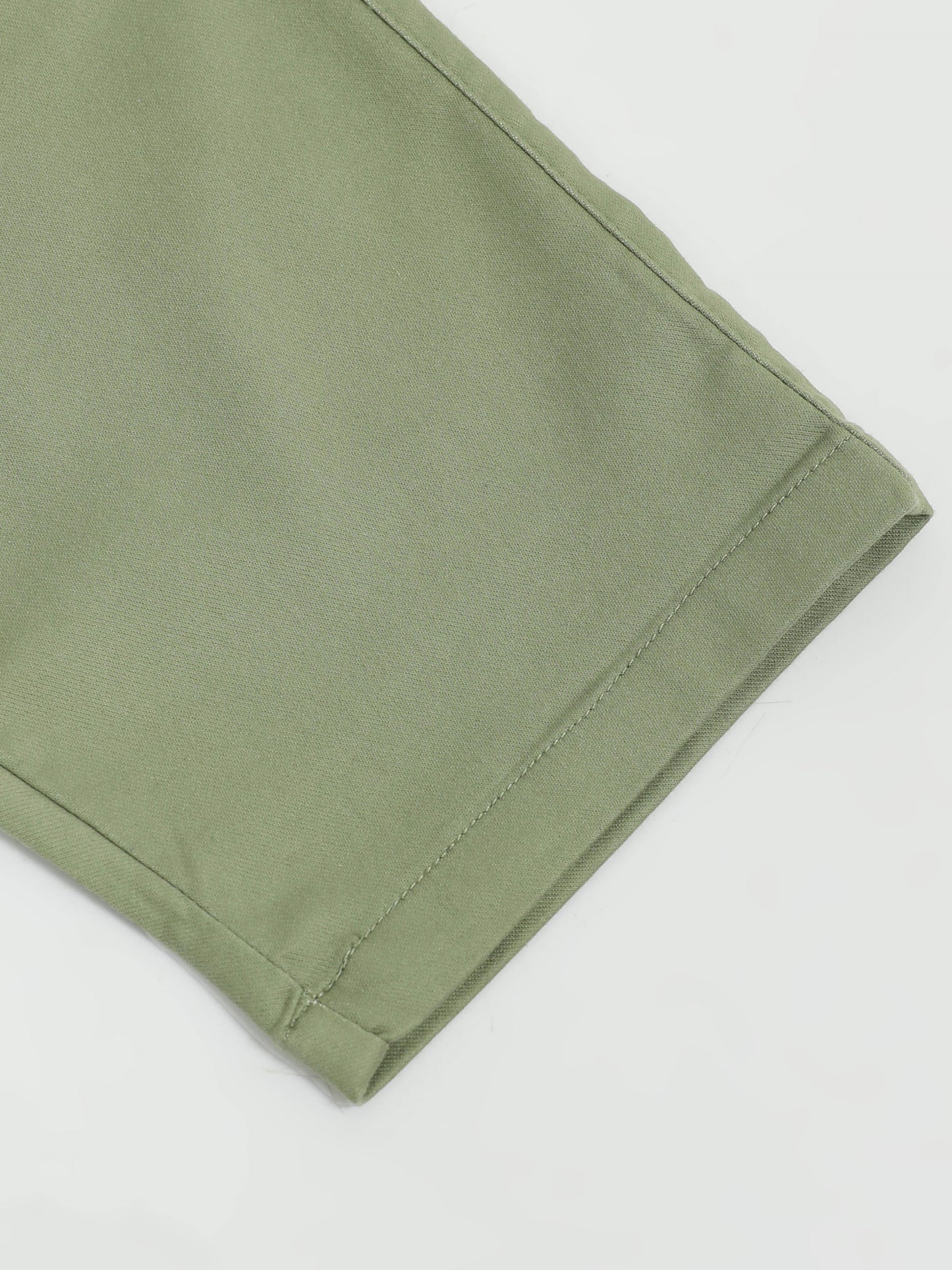 Cotton Lycra Light Olive Shorts