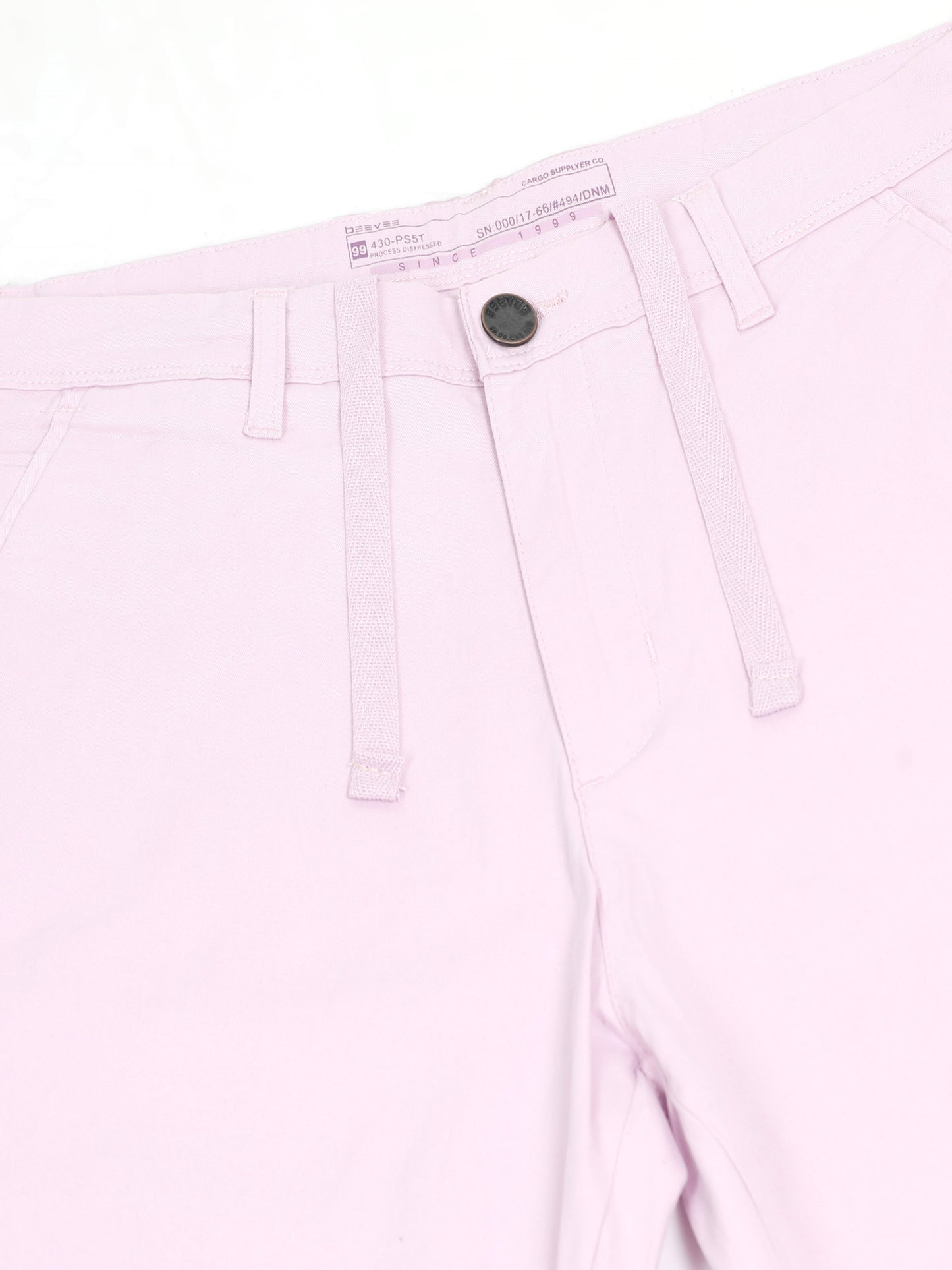 Light Purple Cotton Lycra Shorts