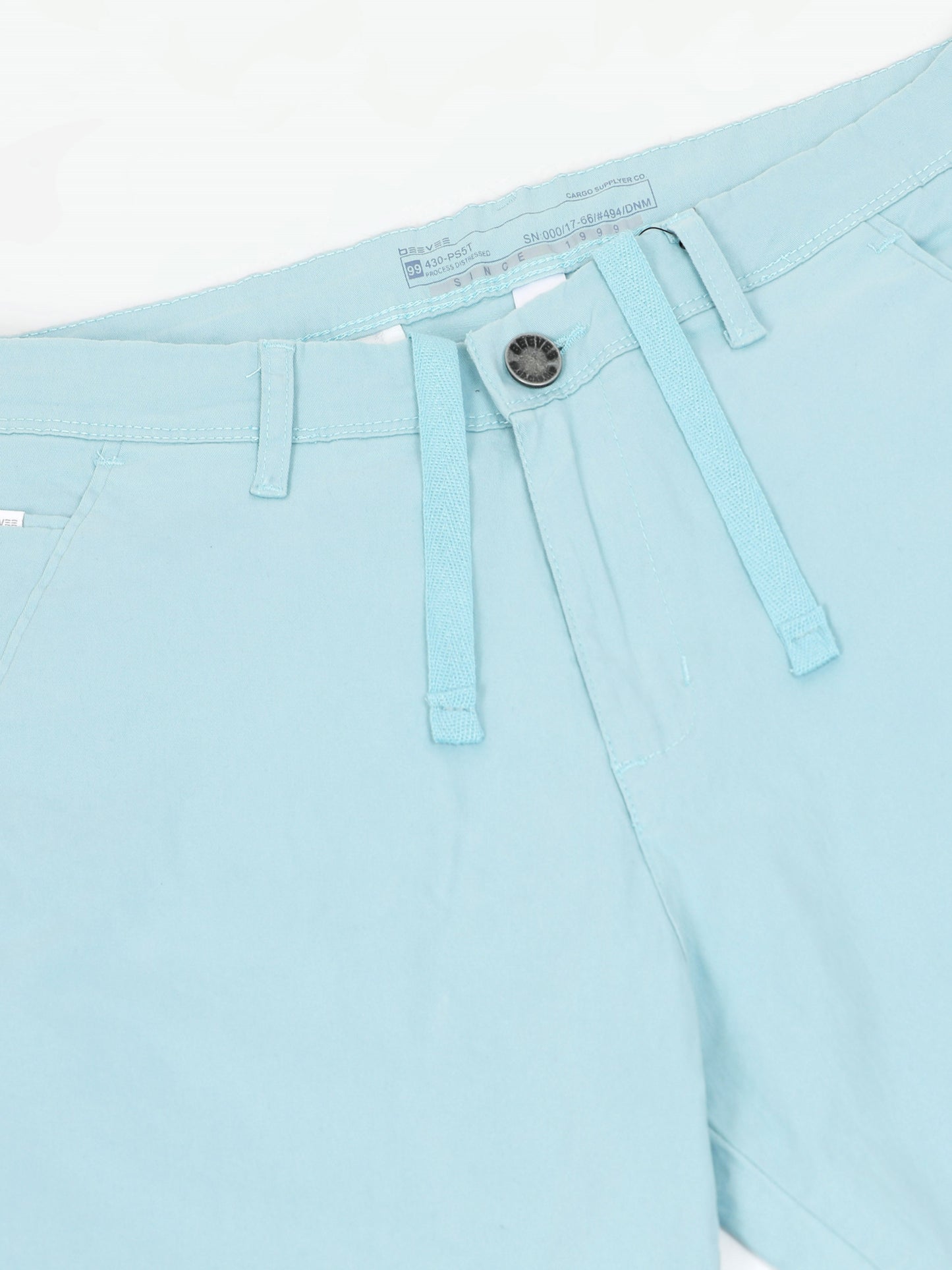 Light Blue Cotton Lycra Shorts