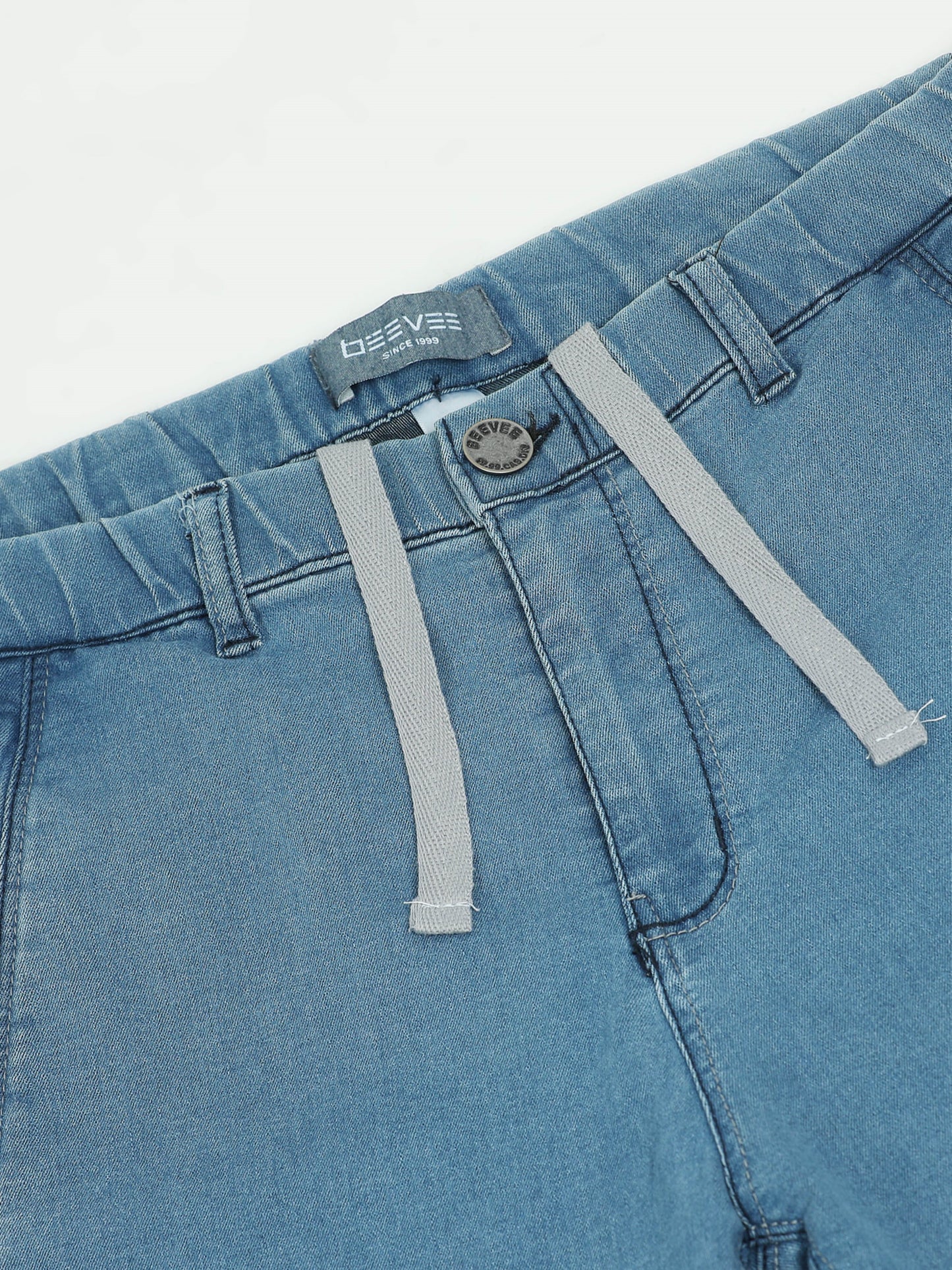 Stone Cotton Lycra Solid Shorts