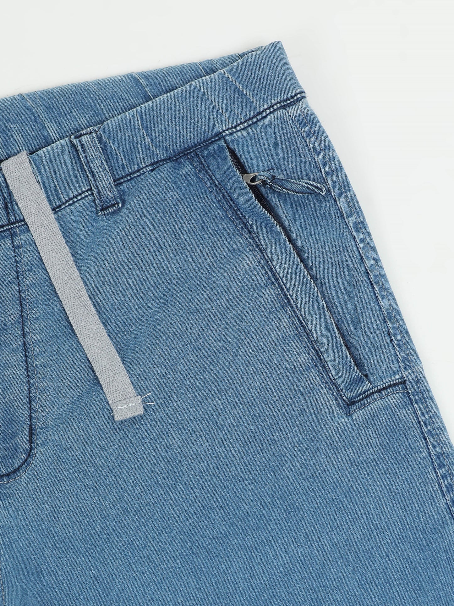 Stone Cotton Lycra Solid Shorts