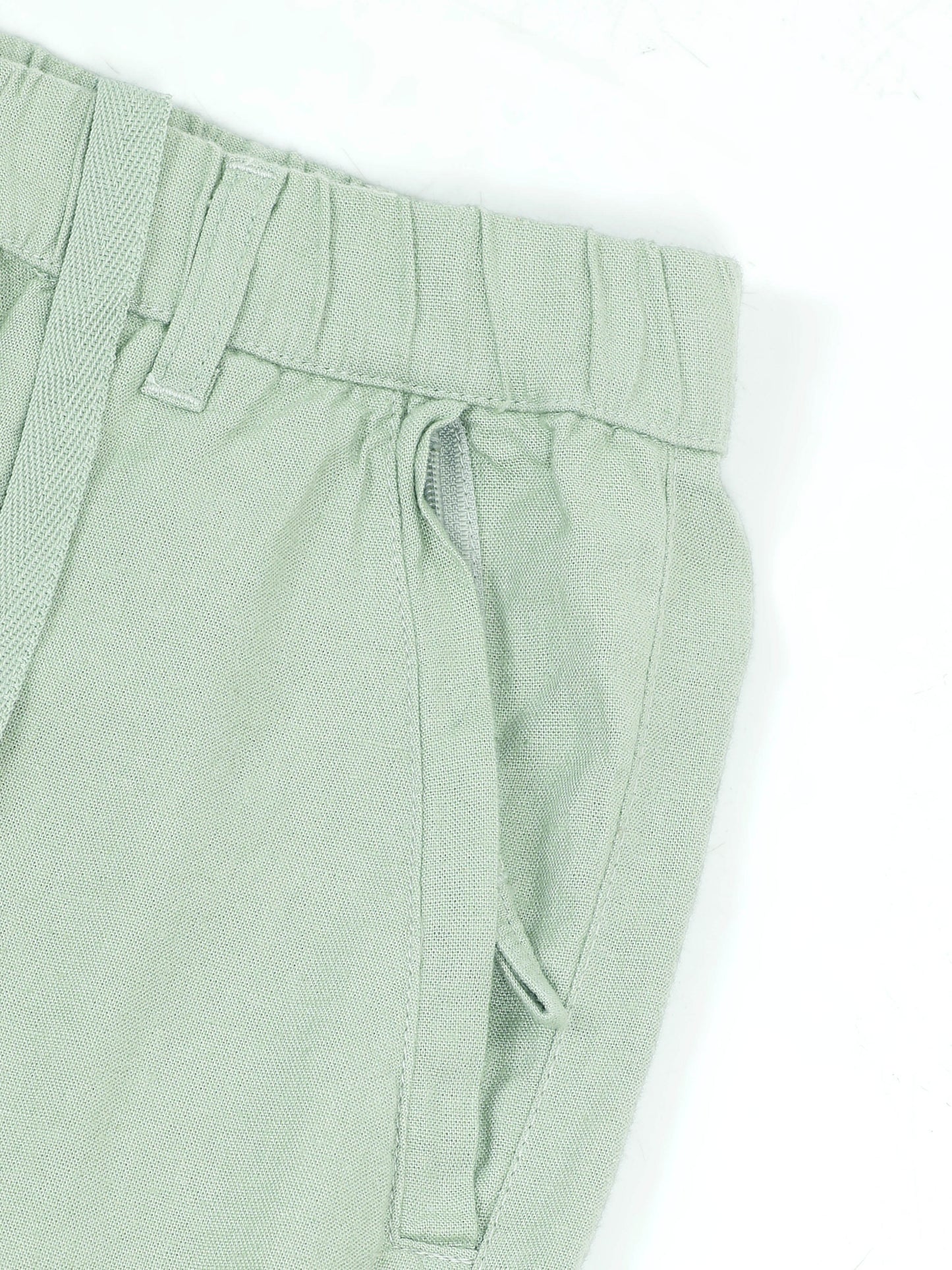 Cotton Viscose Linen Blend Mint Cord Set