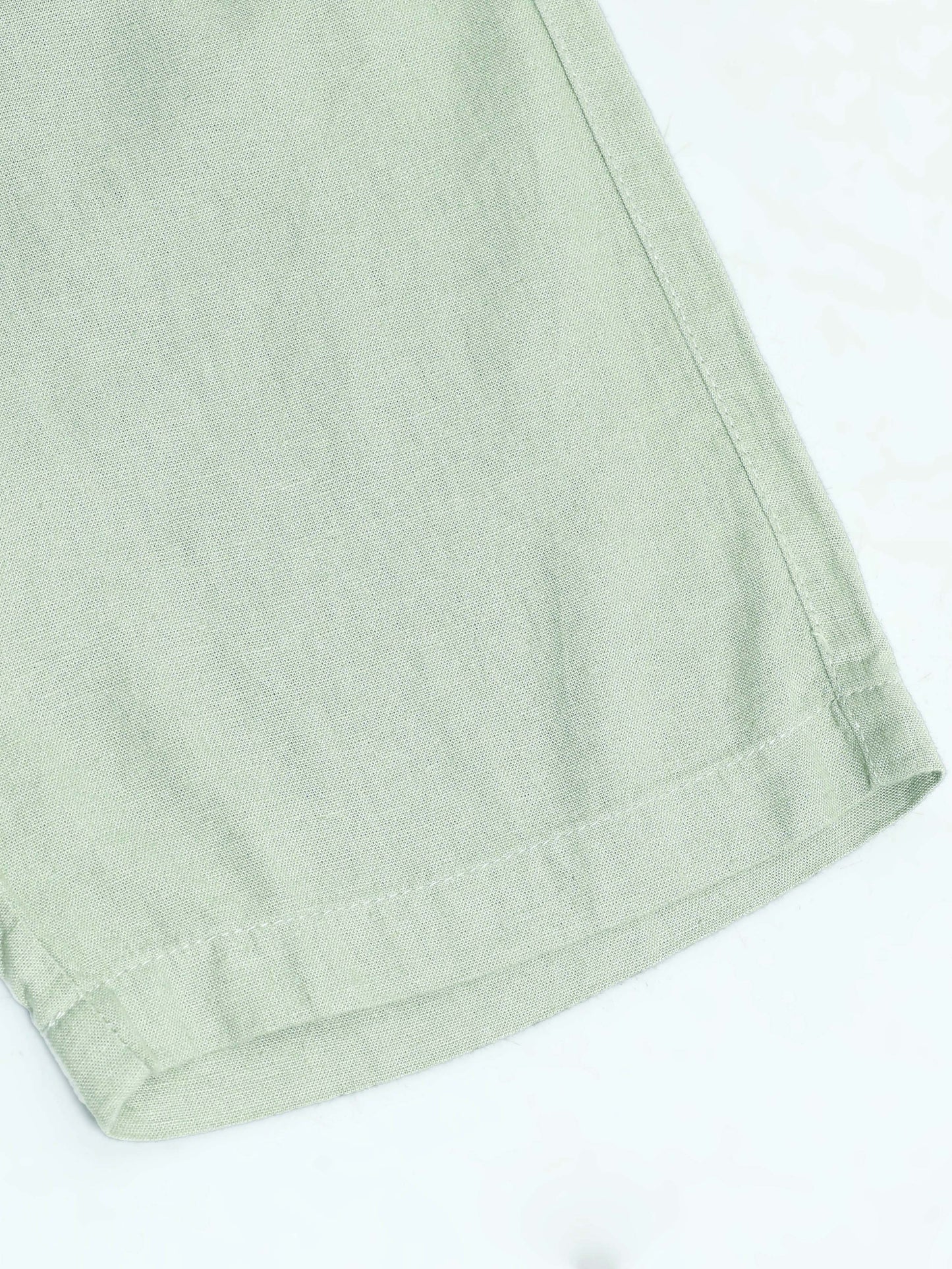 Cotton Viscose Linen Blend Mint Cord Set