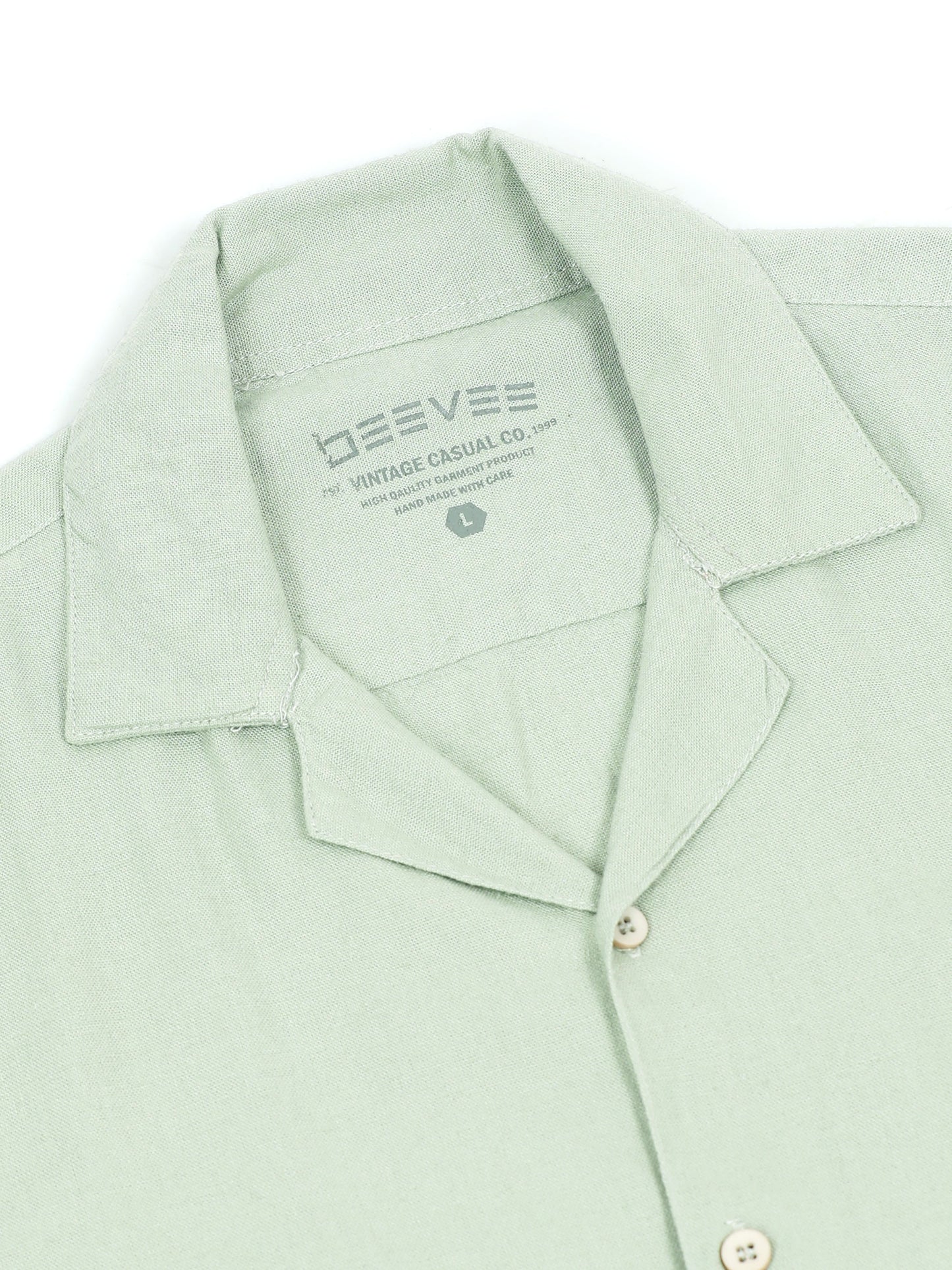 Cotton Viscose Linen Blend Mint Cord Set