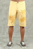 Printed Stretchable Yellow Shorts