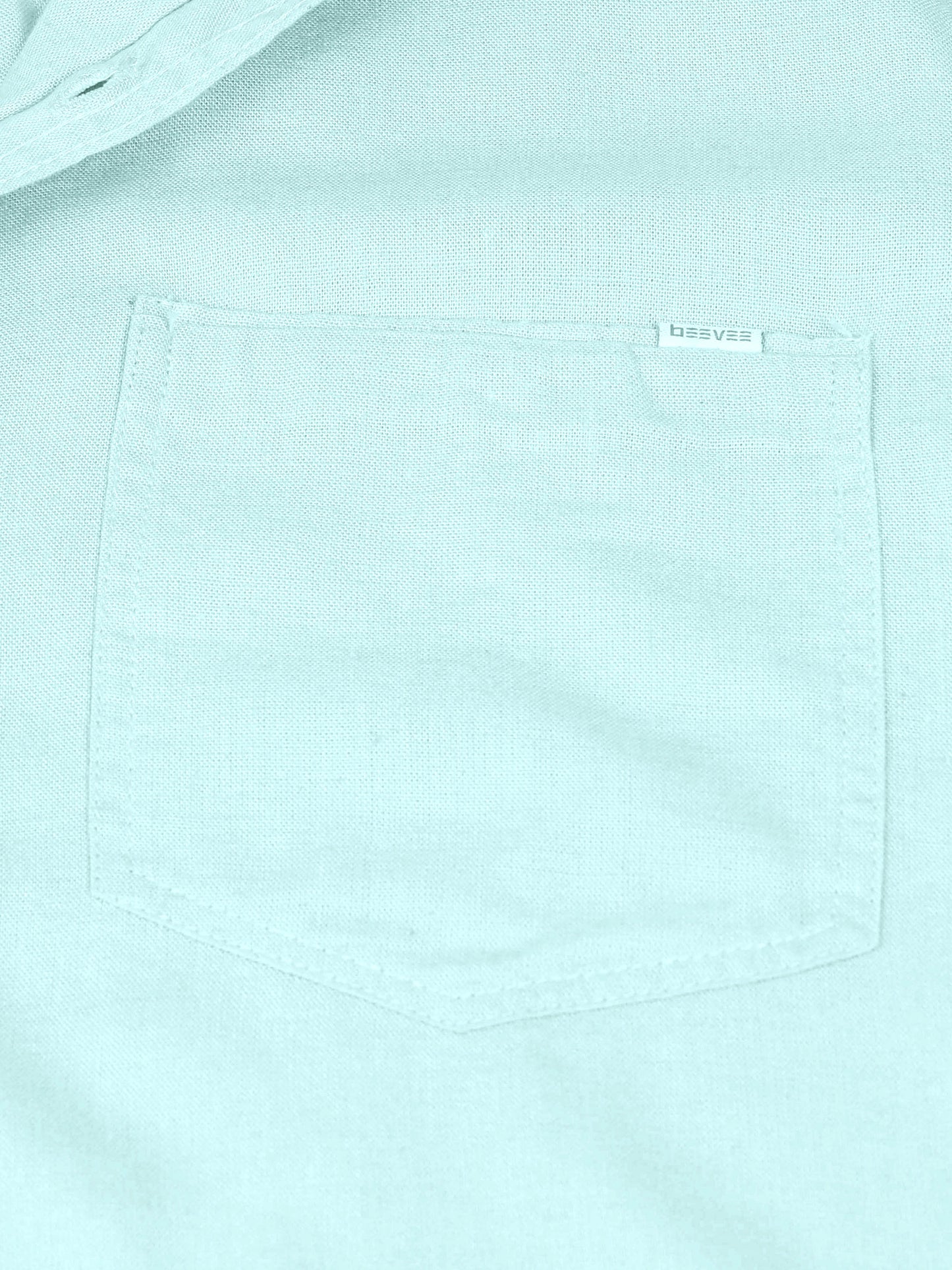 Half Sleeve Single Pocket Mint Color Shirt