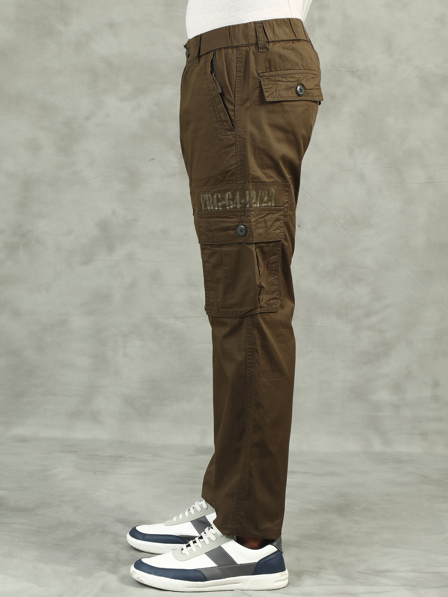 Olive Elasticated Waist Cargo Lounge Pants