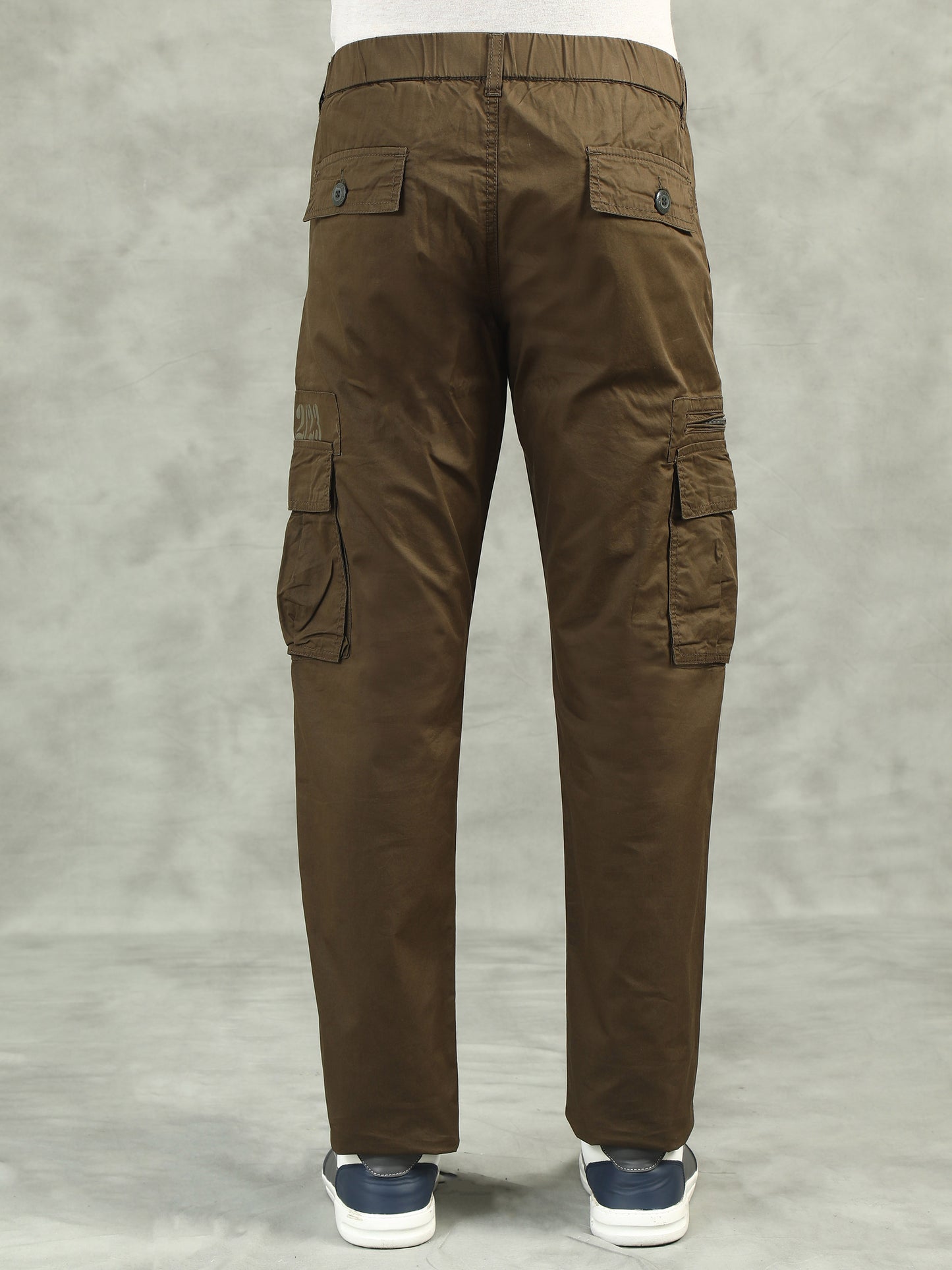 Olive Elasticated Waist Cargo Lounge Pants