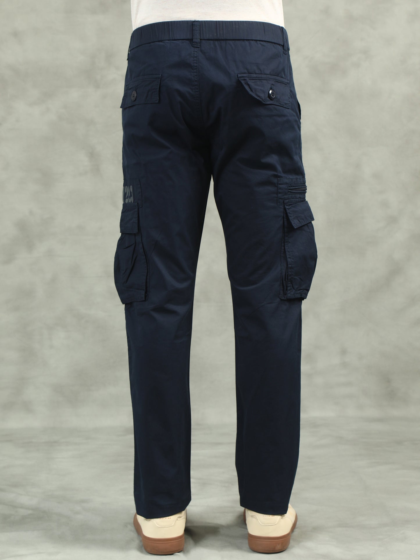 Navy Elasticated Waist Cargo Lounge Pants
