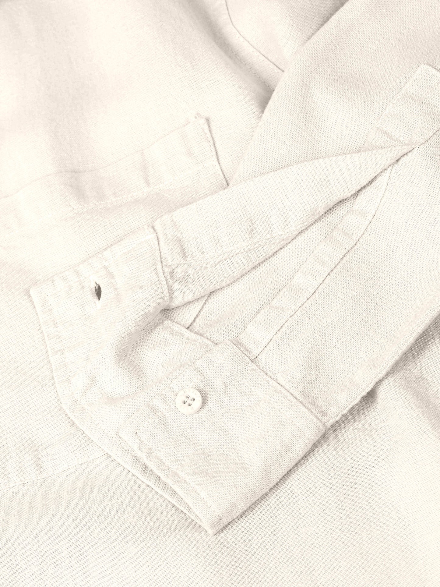 Full Sleeve Single Pocket Natural Color Cotton Shirt