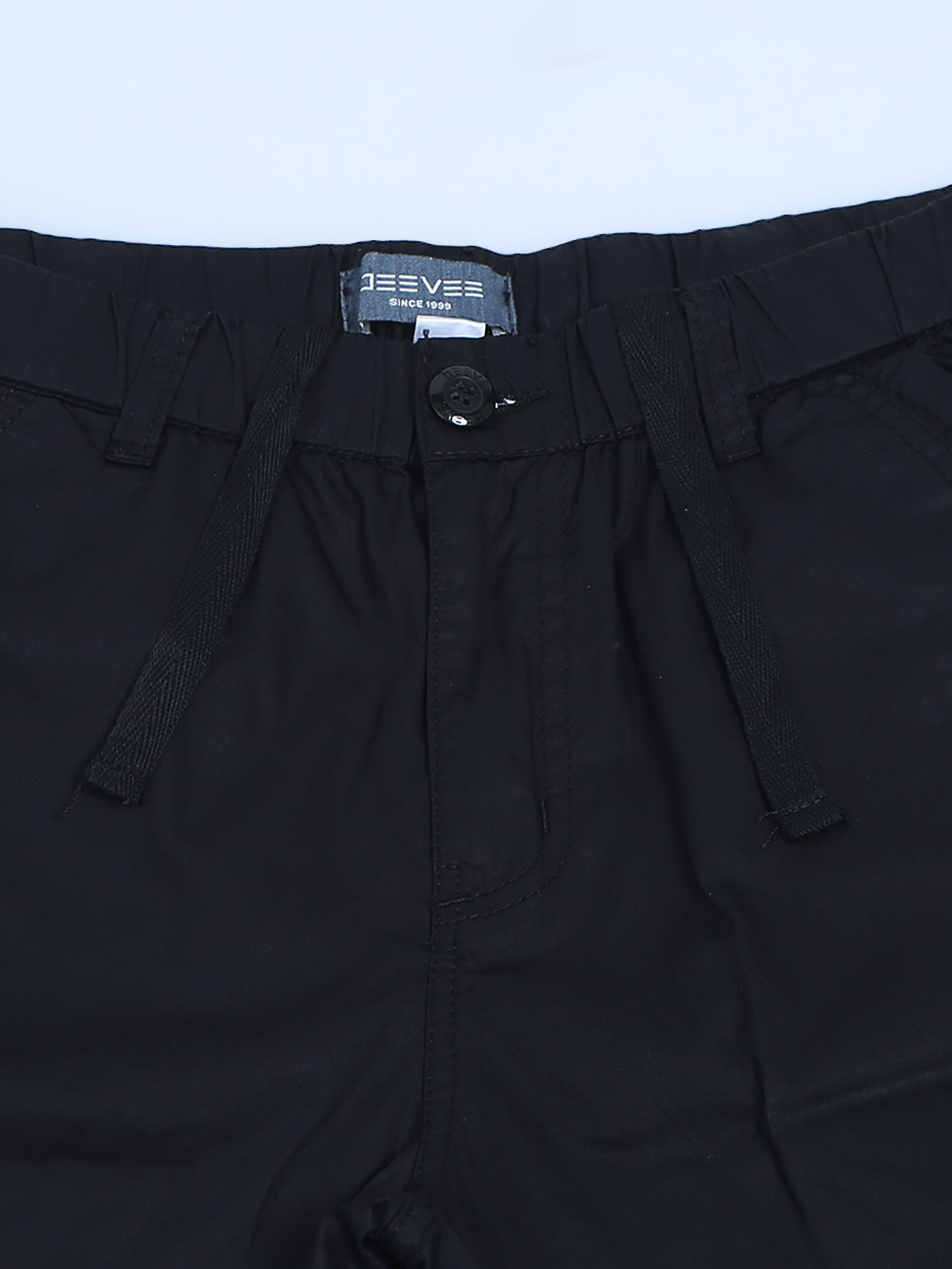 Black Elasticated Waist Cargo Lounge Pants