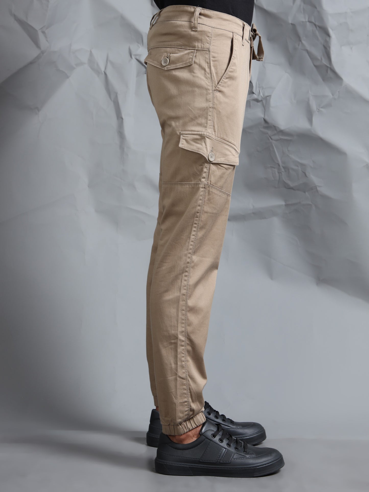 Cotton Lycra Mud   Cargo Pants with 7 Pockets