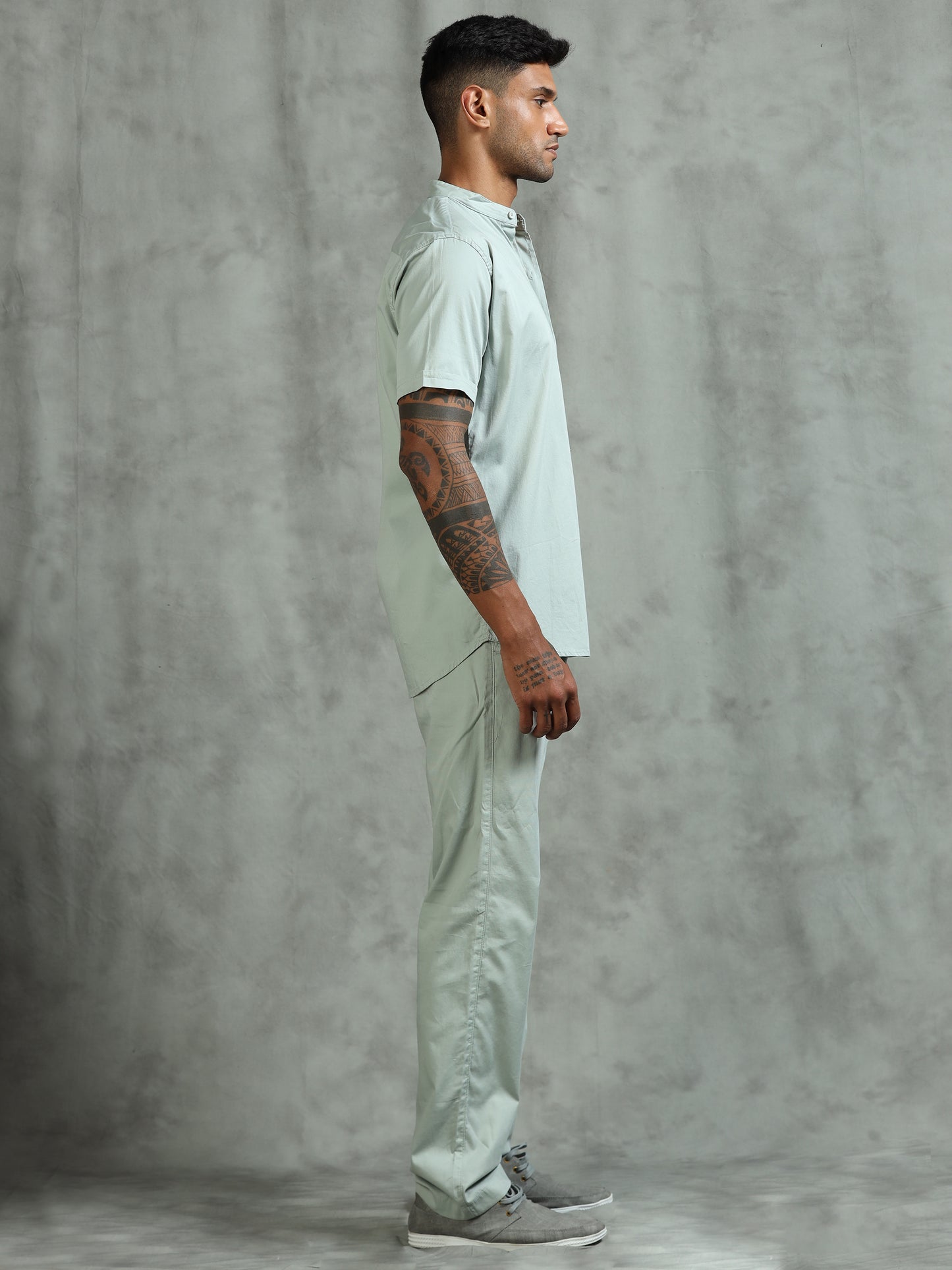 Mint Regular Fit Half Sleeve Solid Casual Co-ord Sets