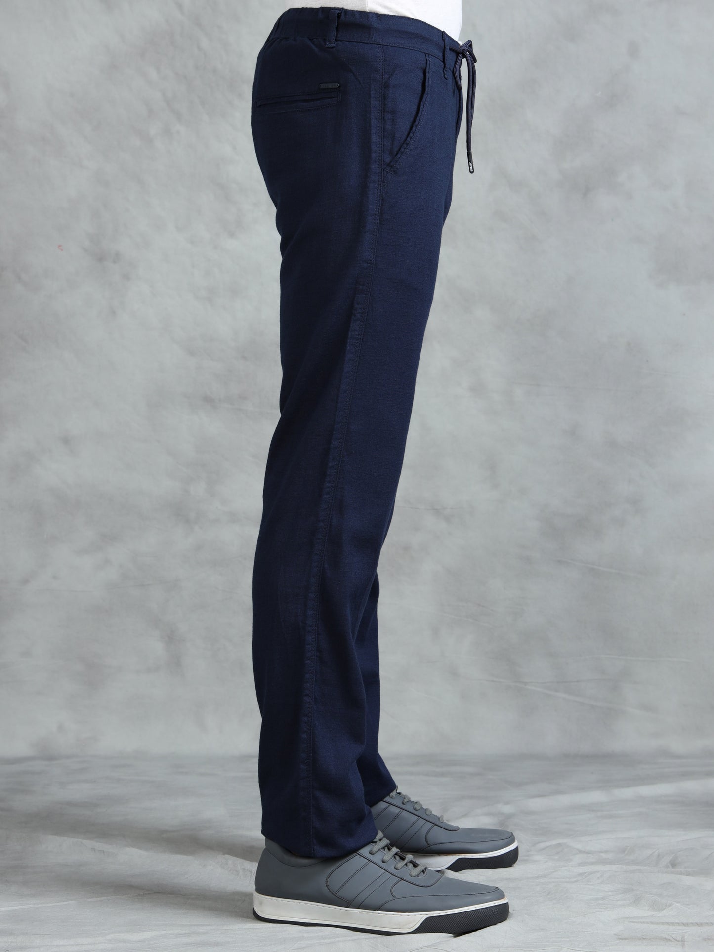 Navy 100% Cotton Solid Pyjama