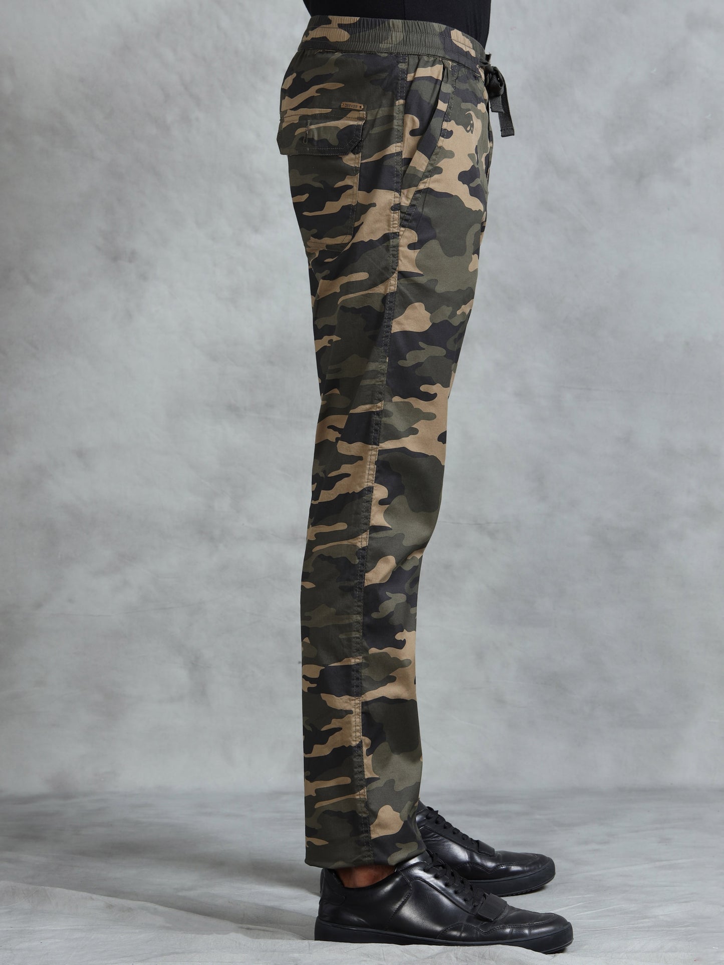 Olive Camo Print Cotton Lycra  Pyjama