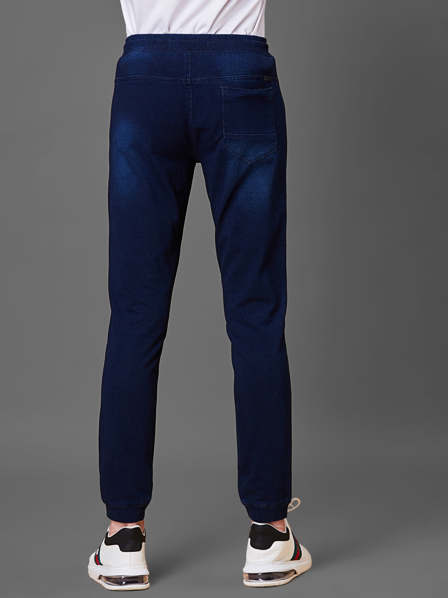 Elasticated Knit Denim Stretchable Lounge Pants with Side tape