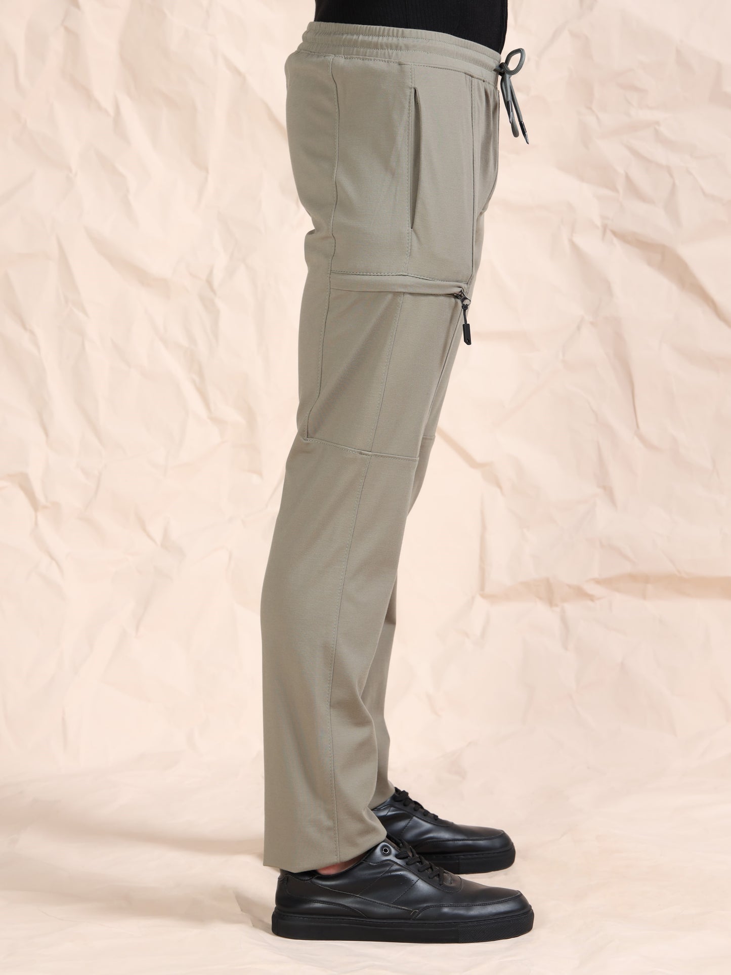 Stretchable Light Olive Track Pant