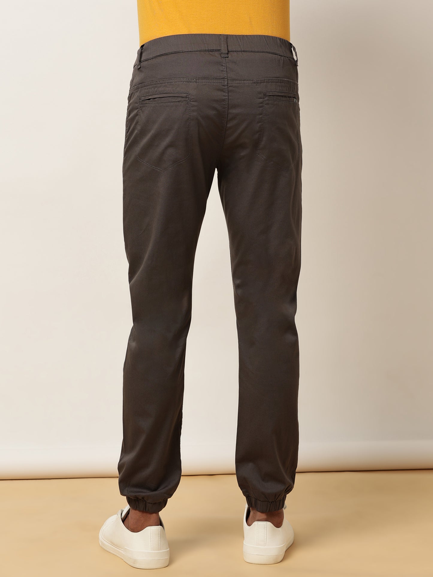 Grey Elasticated Waist Stretchable Jogger Lounge Pants