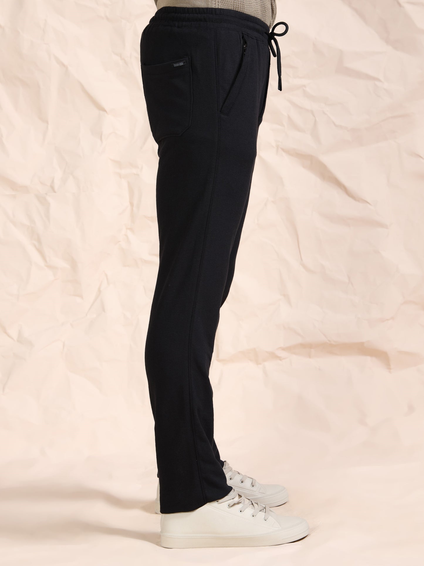 Stretchable Black Track Pant
