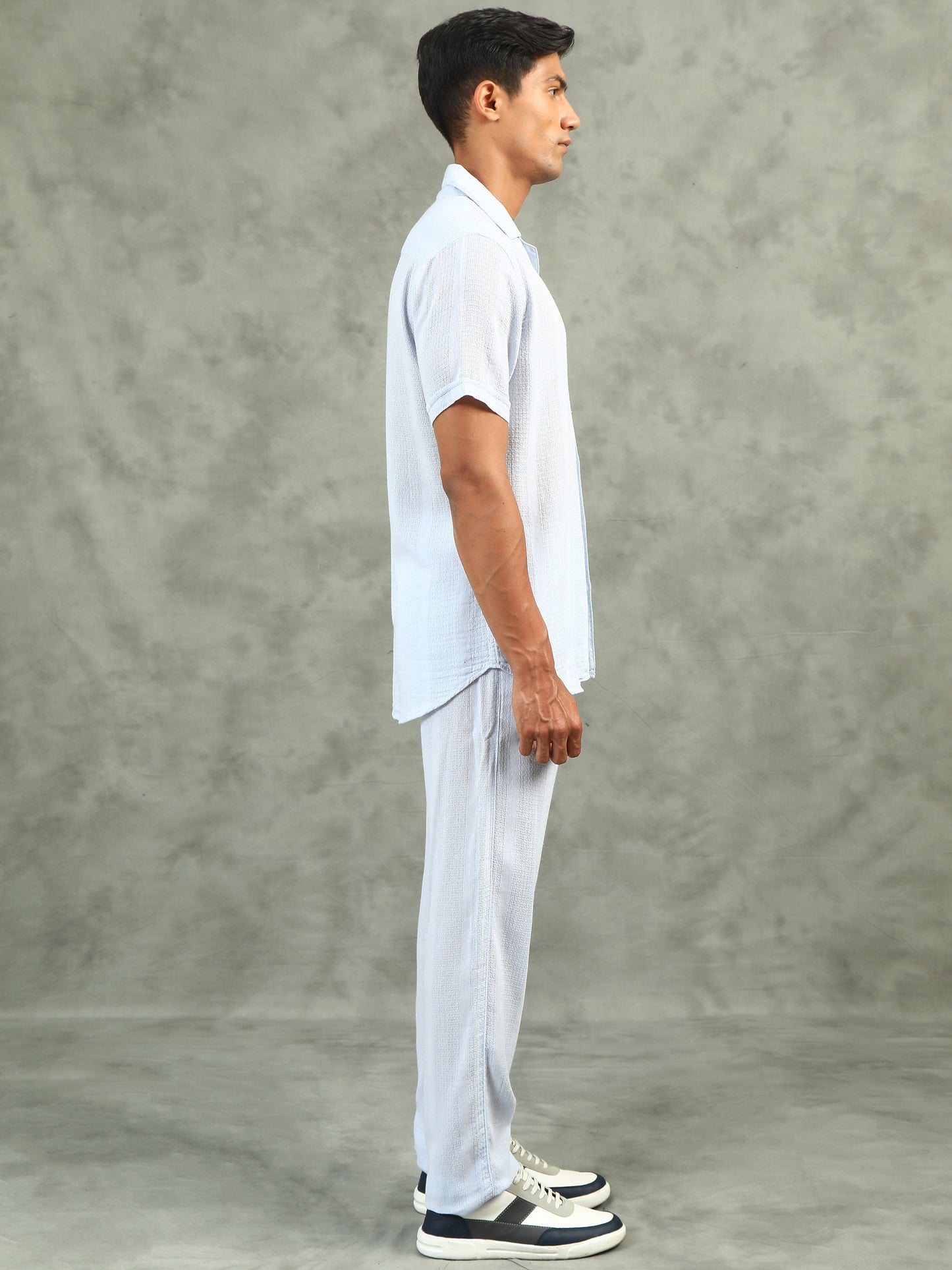 Grey Regular Fit Full-Length Casual Co-ord Set