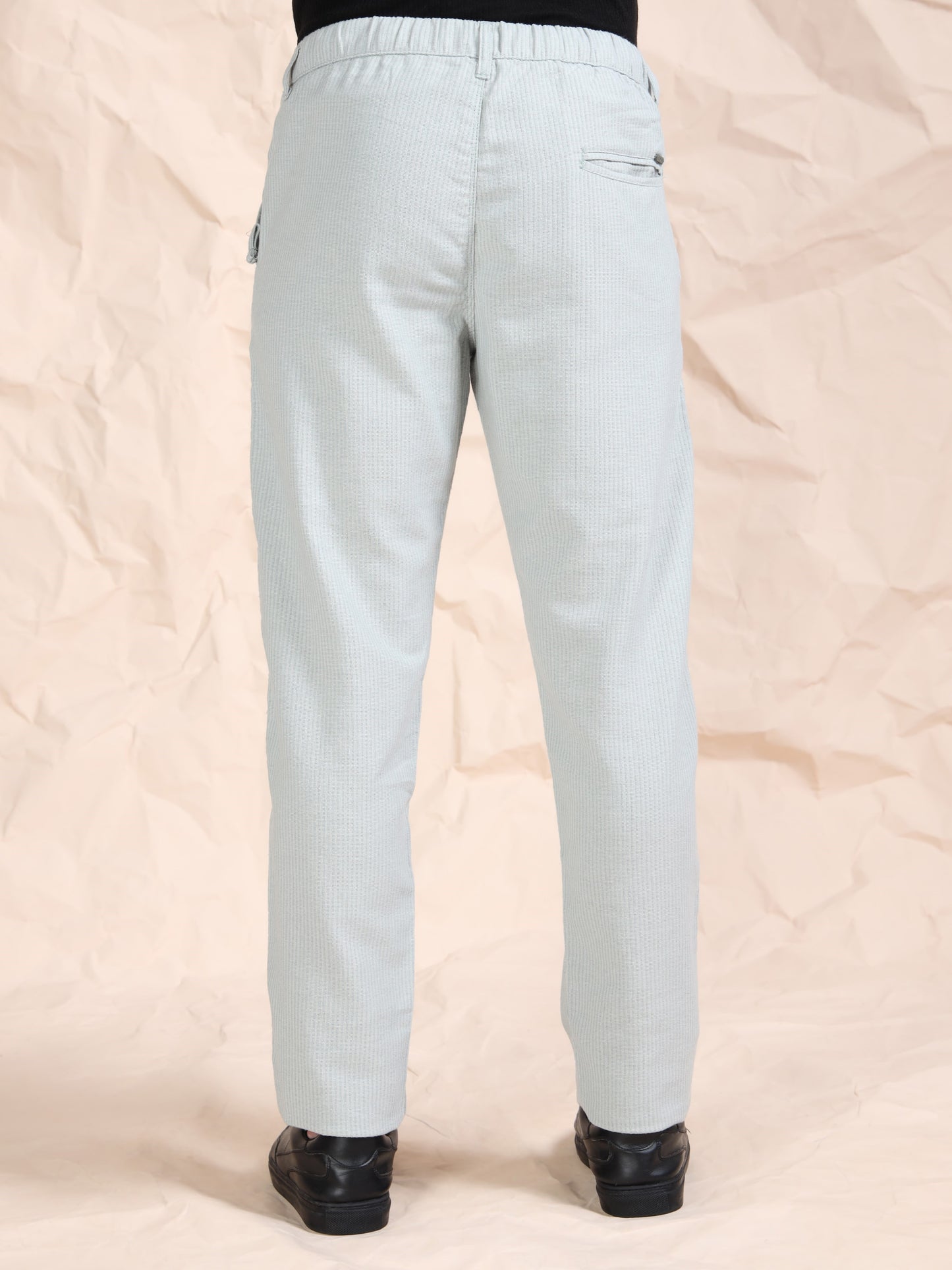 Green Cotton Striped Mid Rise Pyjama
