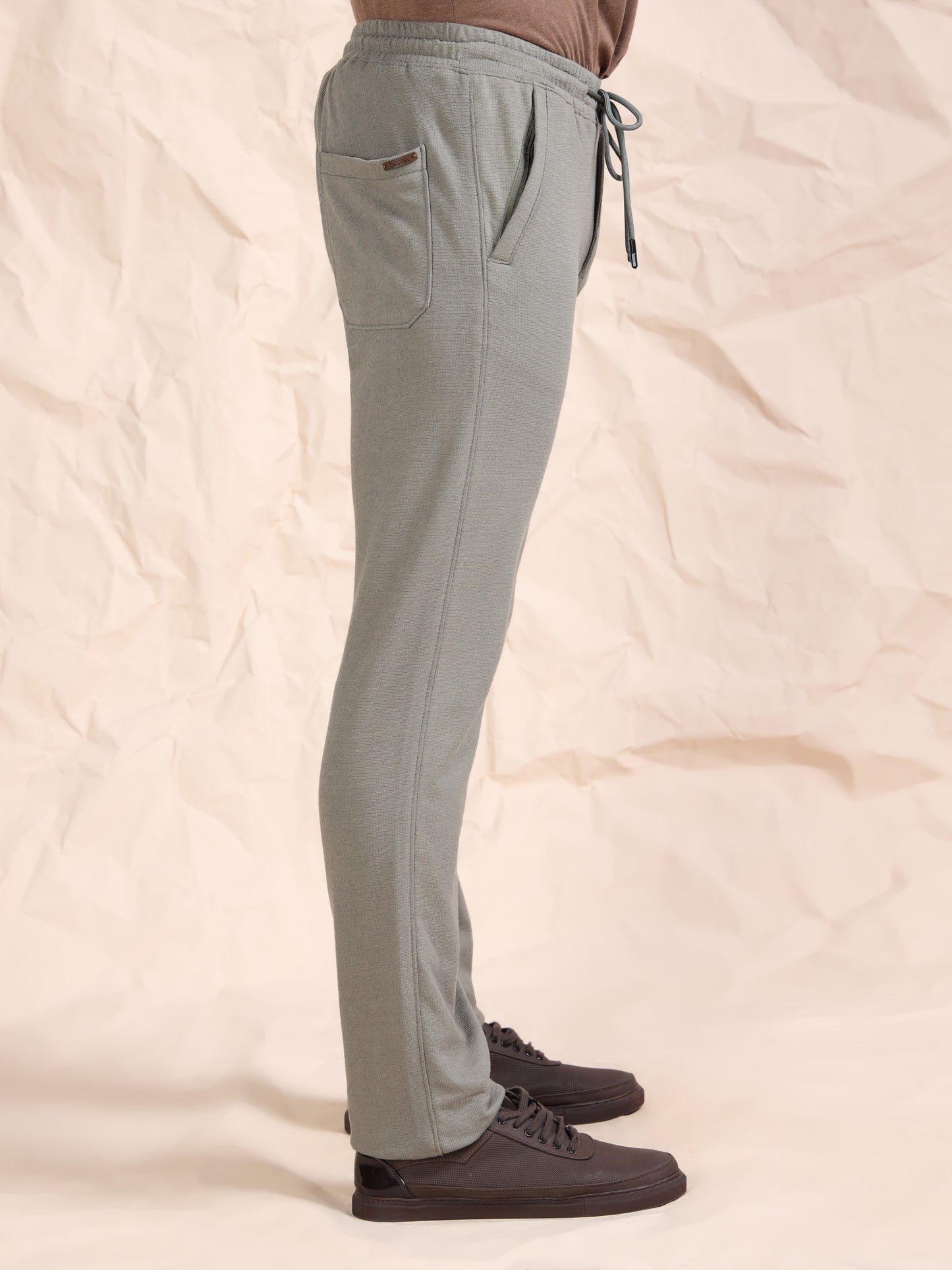 Stretchable Light Olive Track Pant