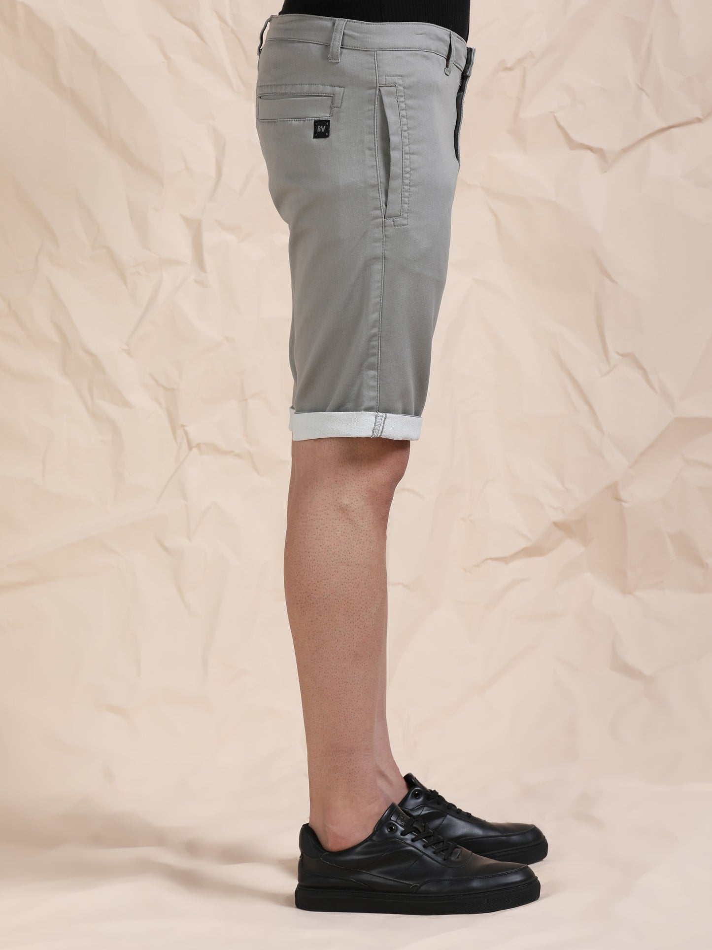 Cotton Lycra Light Grey Shorts