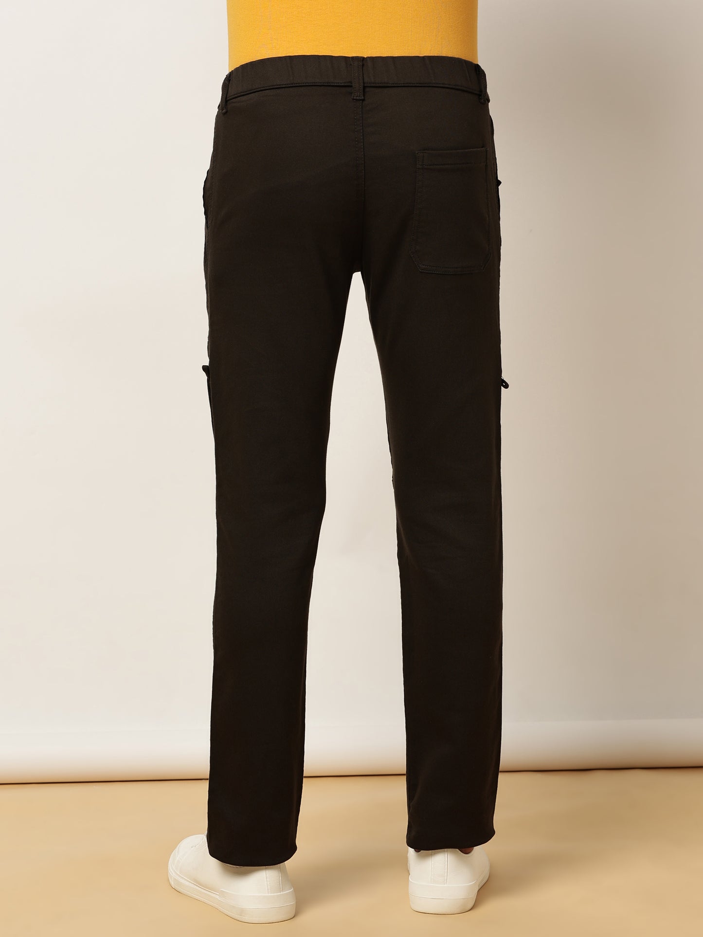Olive Elasticated Waist Multi Pocket Stretchable Lounge Pants
