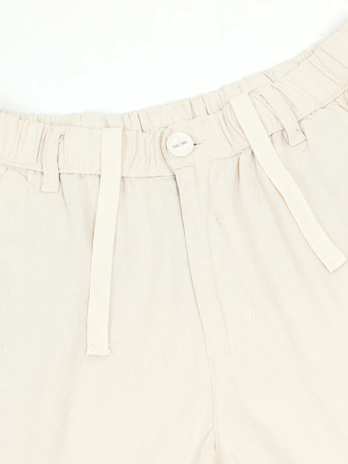 Cotton Viscose Linen Blend Natural Cord Set