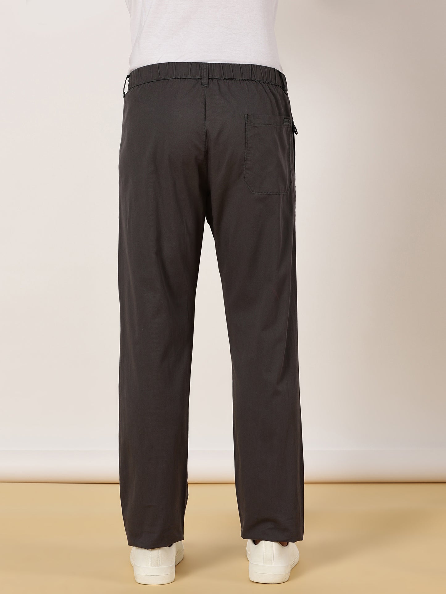 Light Weight Elasticated Waist Zip Pocket Grey Lounge Pants