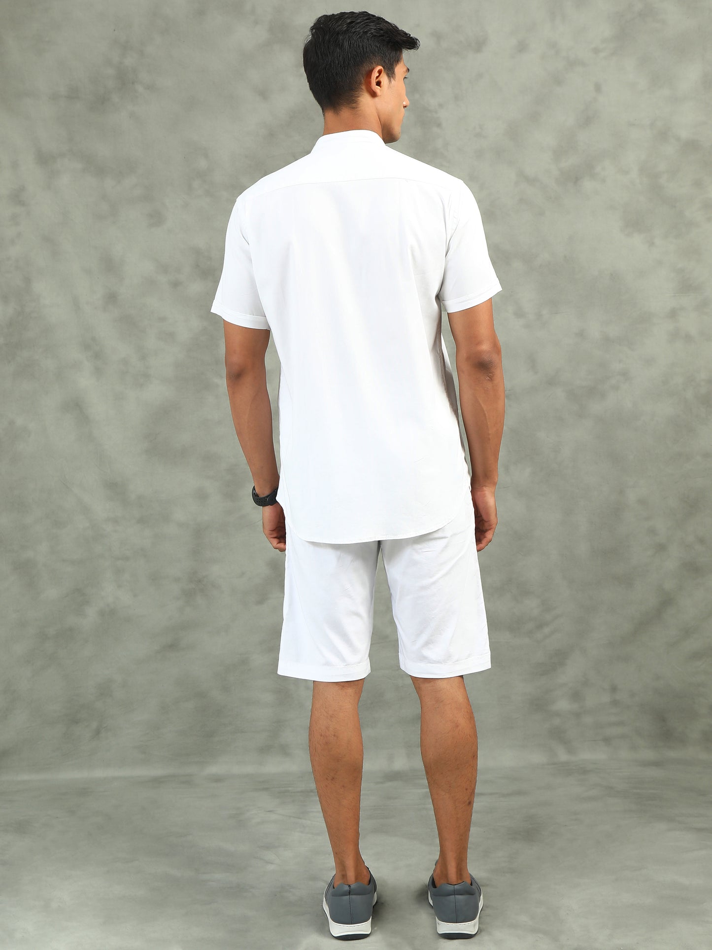 White Regular Fit Solid Co-ord Sets