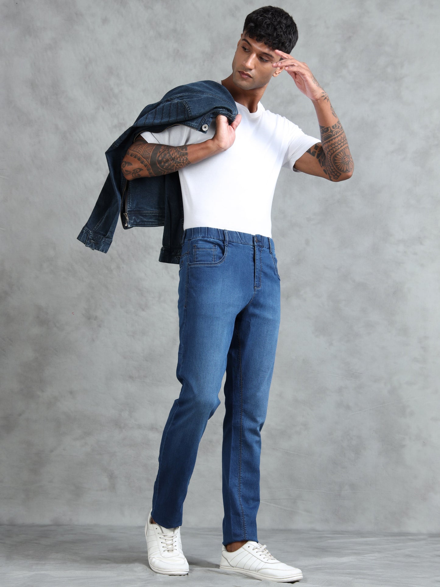 Stone Solid Cotton Lycra Pyjama