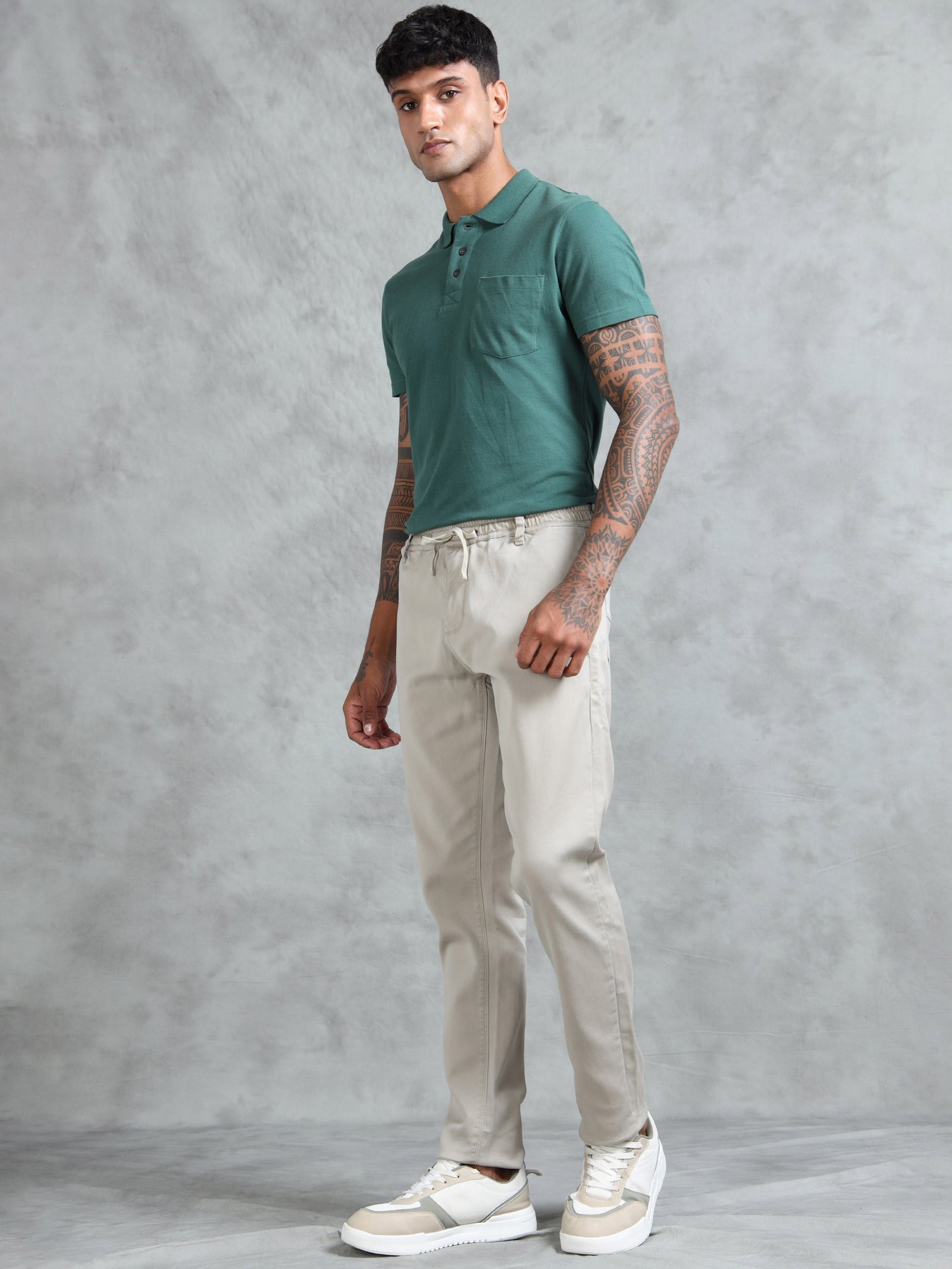 Mud Cotton Lycra Solid Pyjama