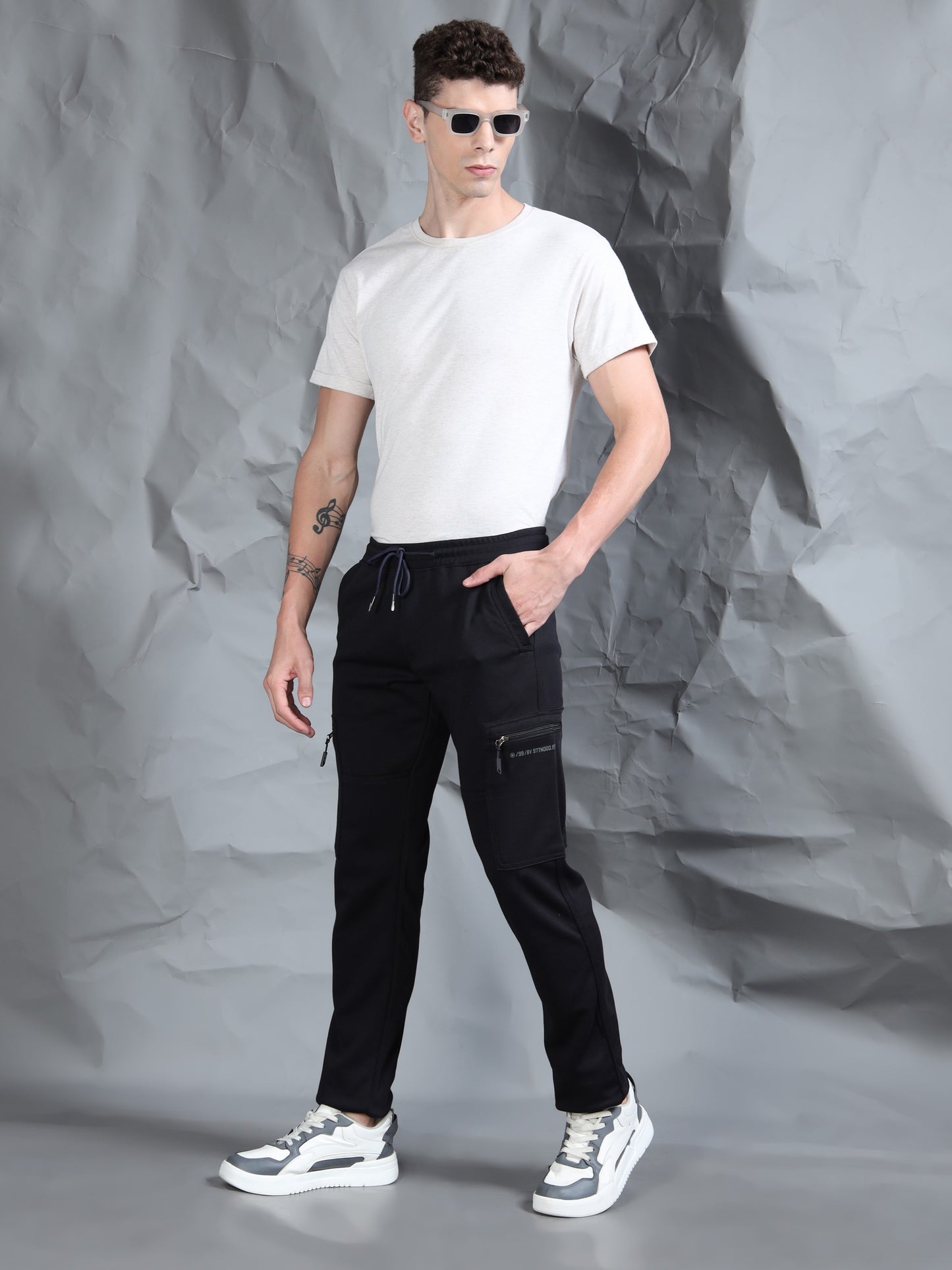 Stretchable Navy Track Pant