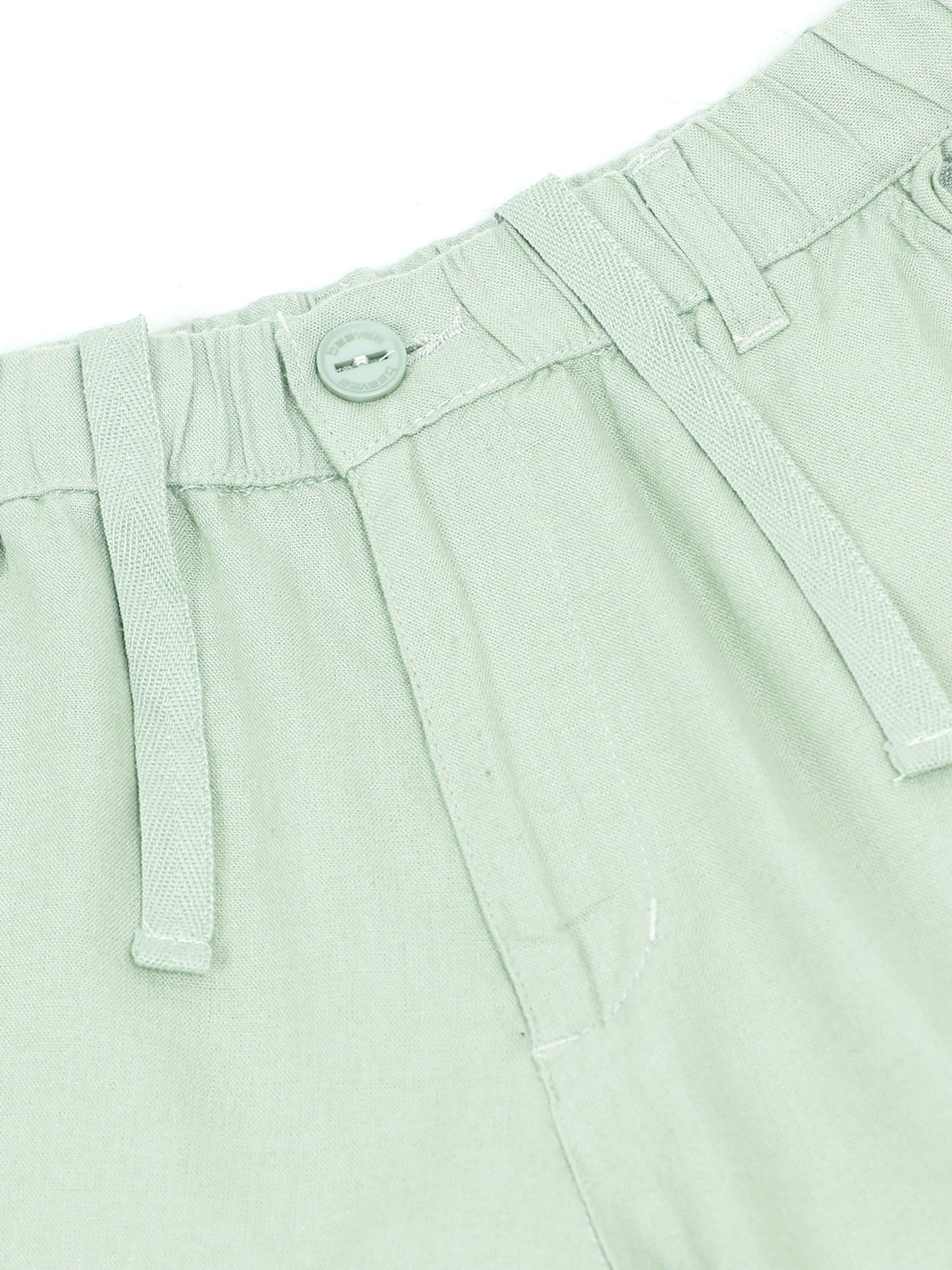 Cotton Viscose Linen Blend Mint Cord Set
