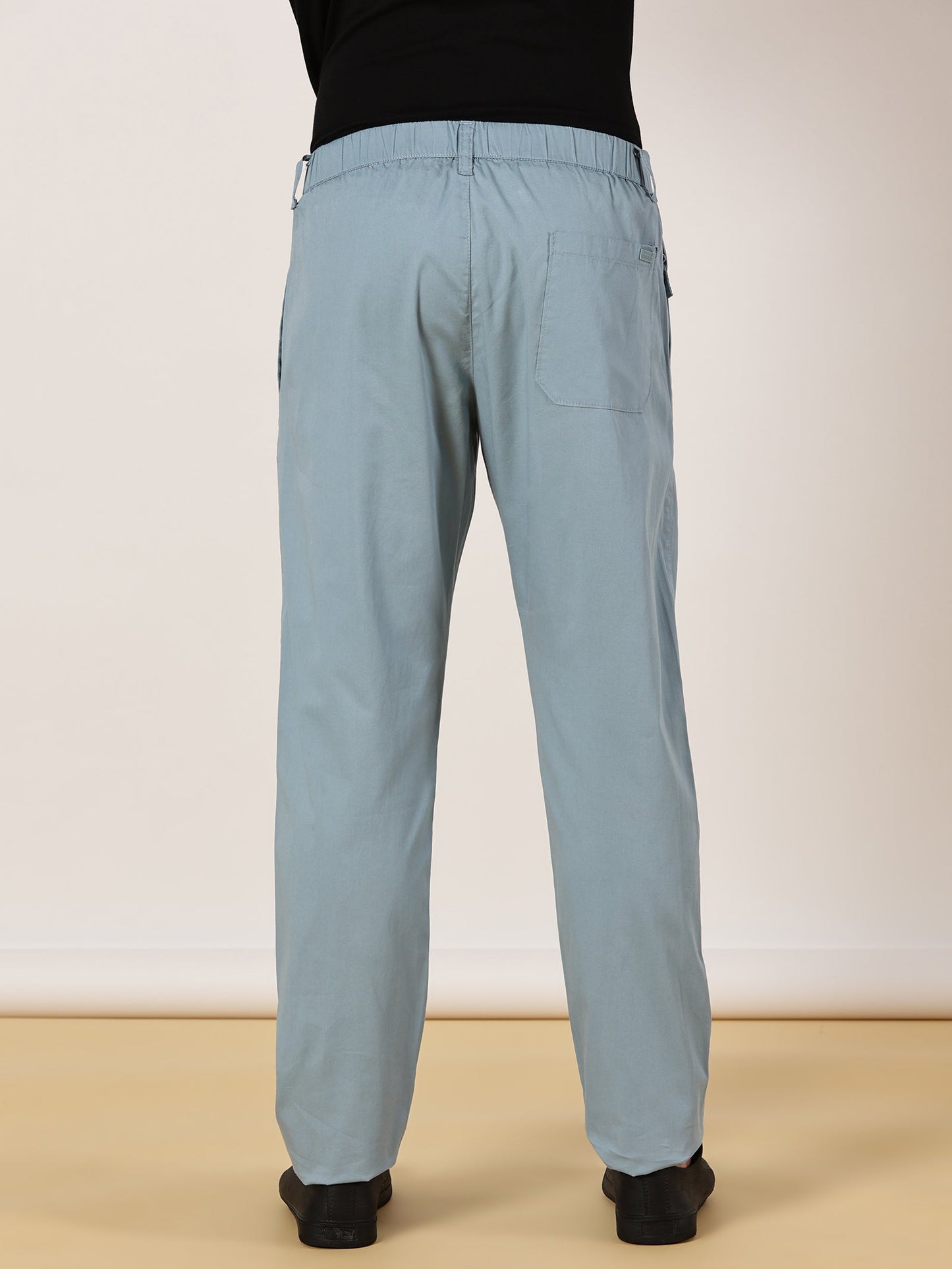 Light Weight Elasticated Waist Zip Pocket Light Blue Lounge Pants