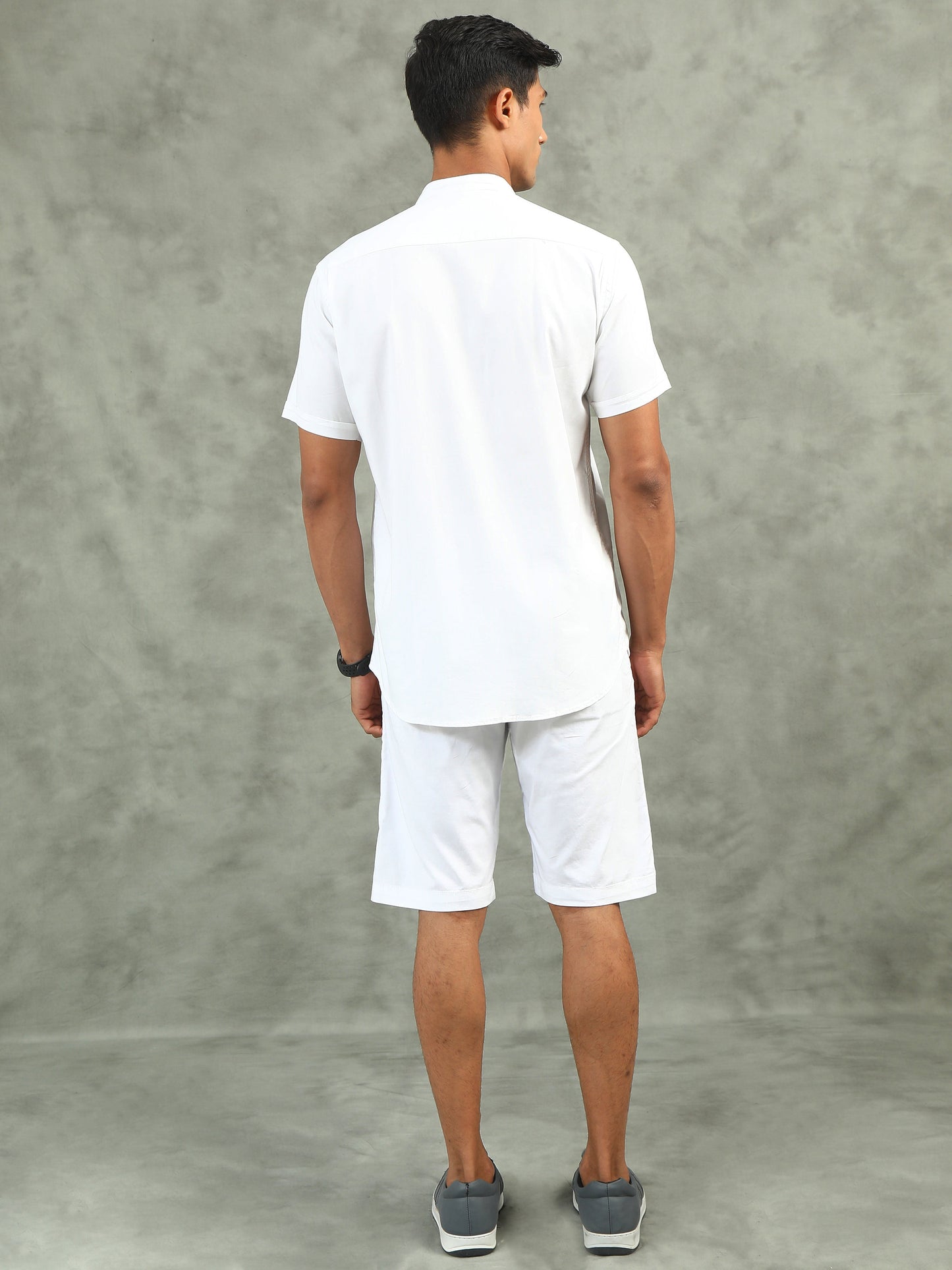 White Regular Fit Solid Co-ord Sets