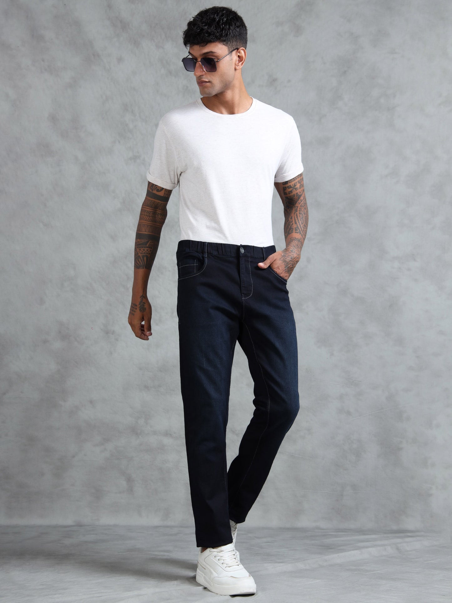 Raw Solid Cotton Lycra Pyjama