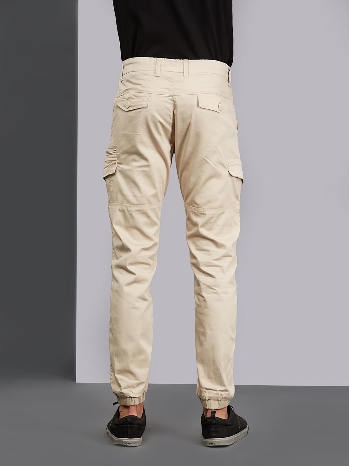 Multi Pocket Stretchable Khaki Cargo