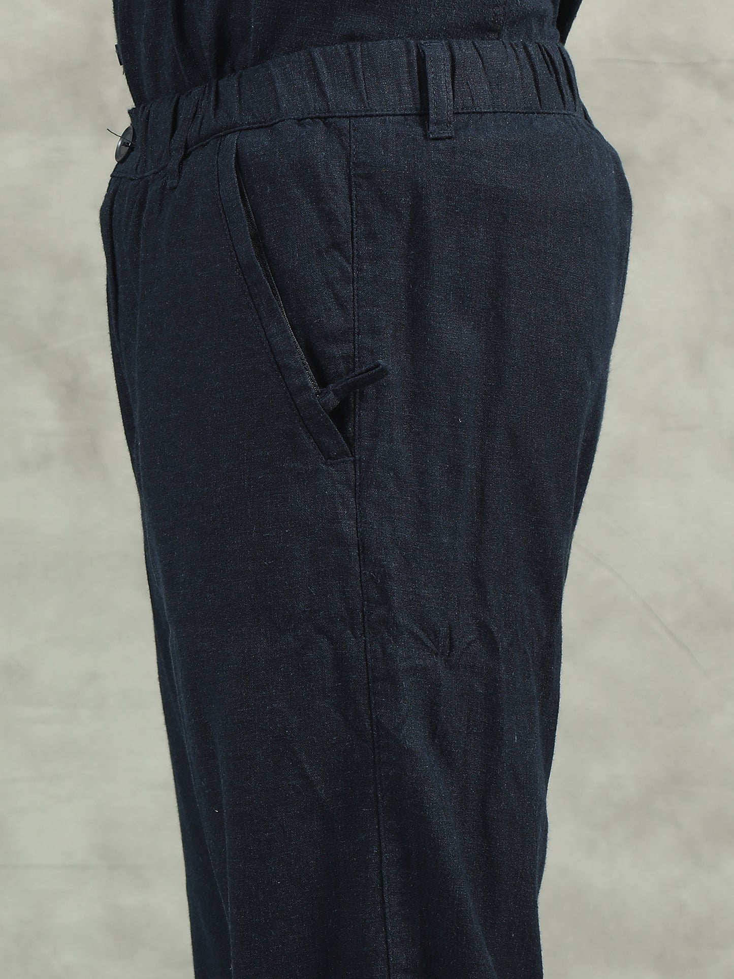 Navy Regular Fit Solid Half Sleeve Co-Ord Sets