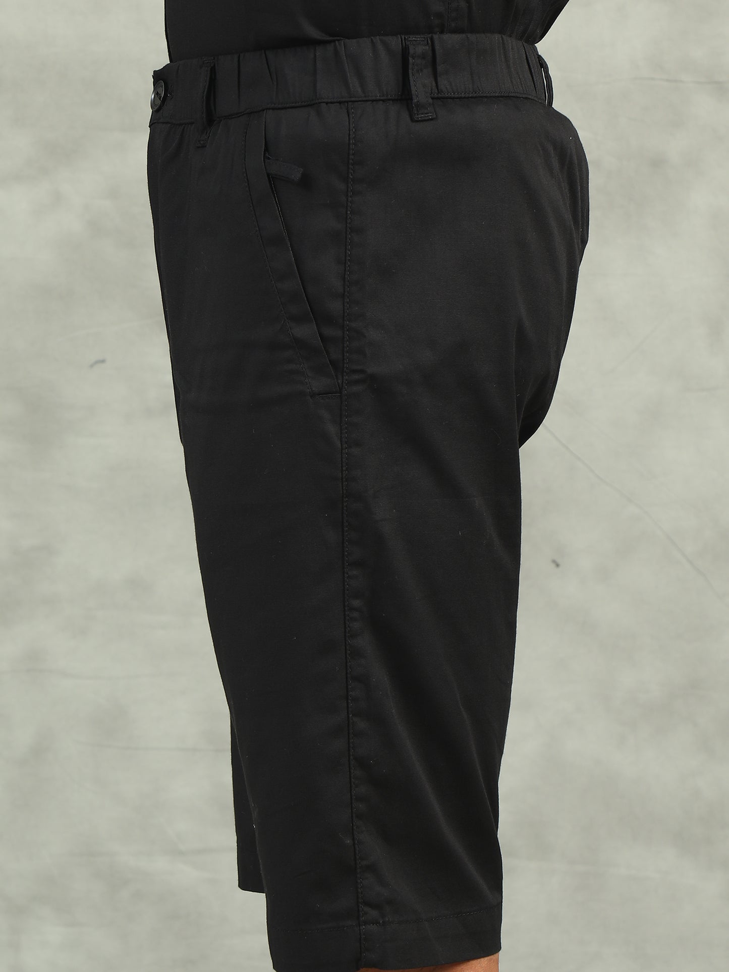 Black Regular Fit Solid Co-ord Sets