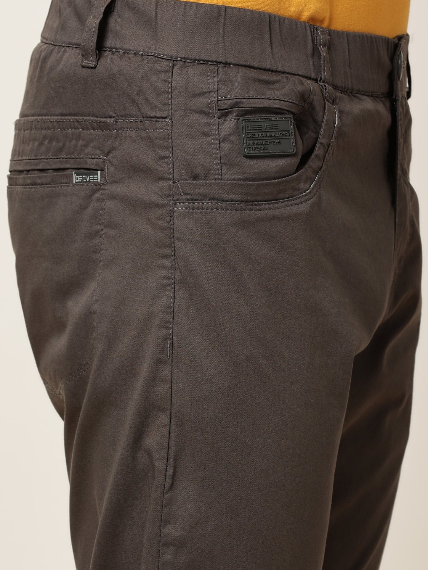 Grey Elasticated Waist Stretchable Jogger Lounge Pants