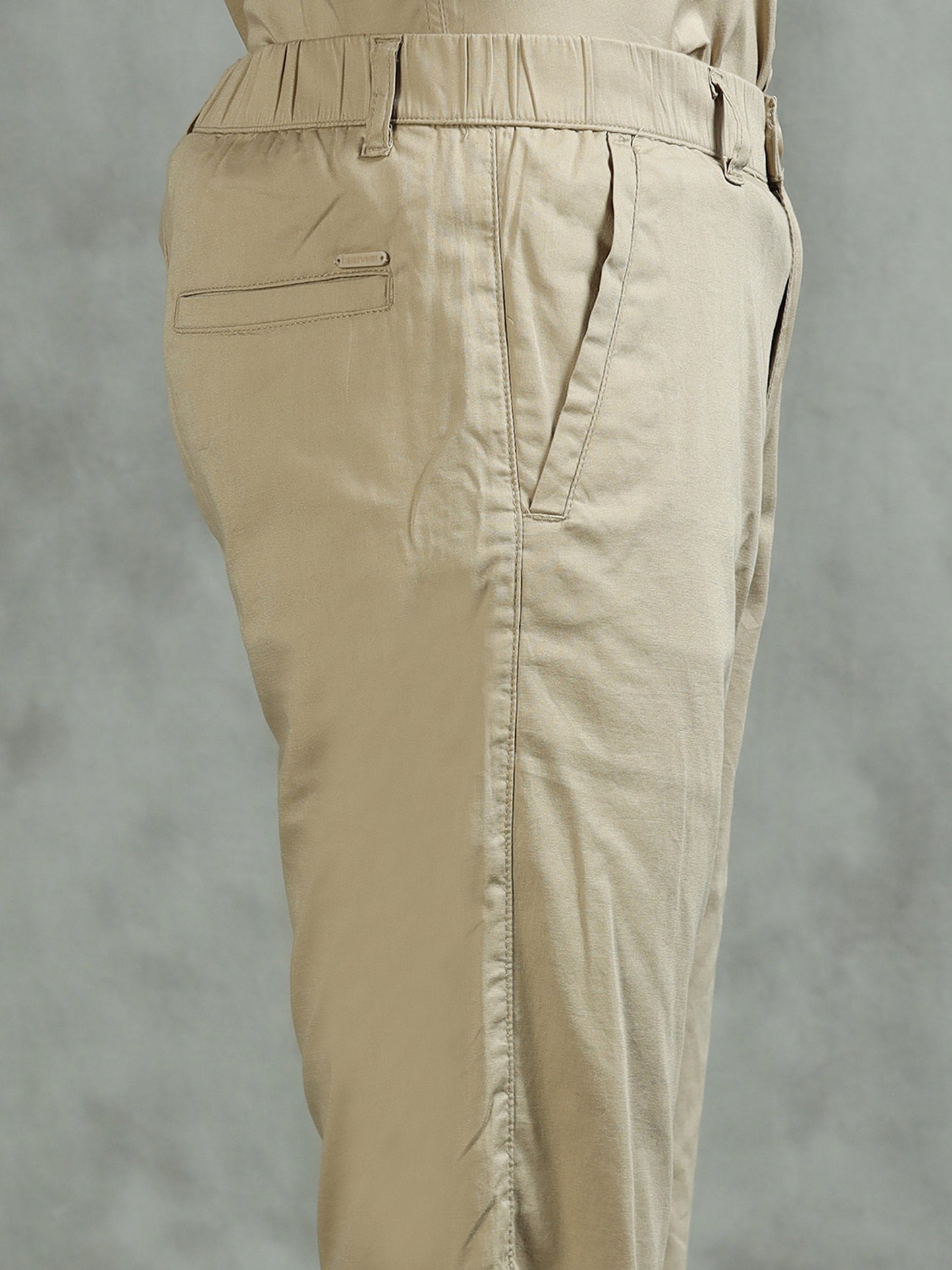 Beige Regular Fit Solid Co-ord Sets