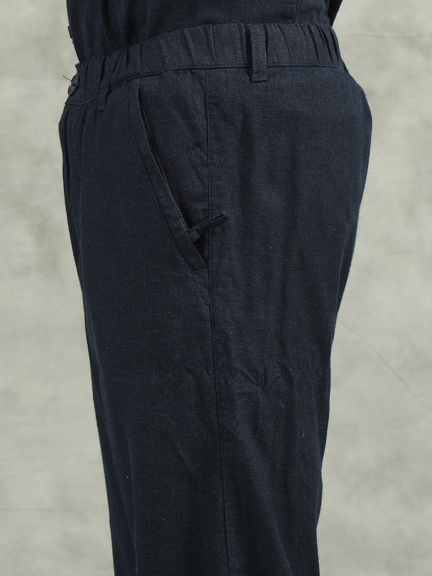 Navy Regular Fit Solid Half Sleeve Co-Ord Sets