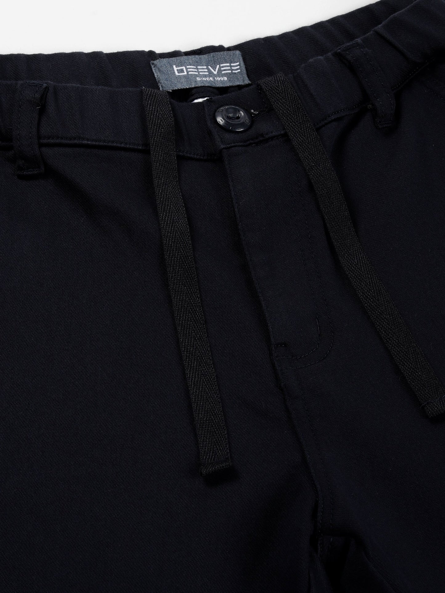 Navy Elasticated Waist Multi Pocket Stretchable Lounge Pants