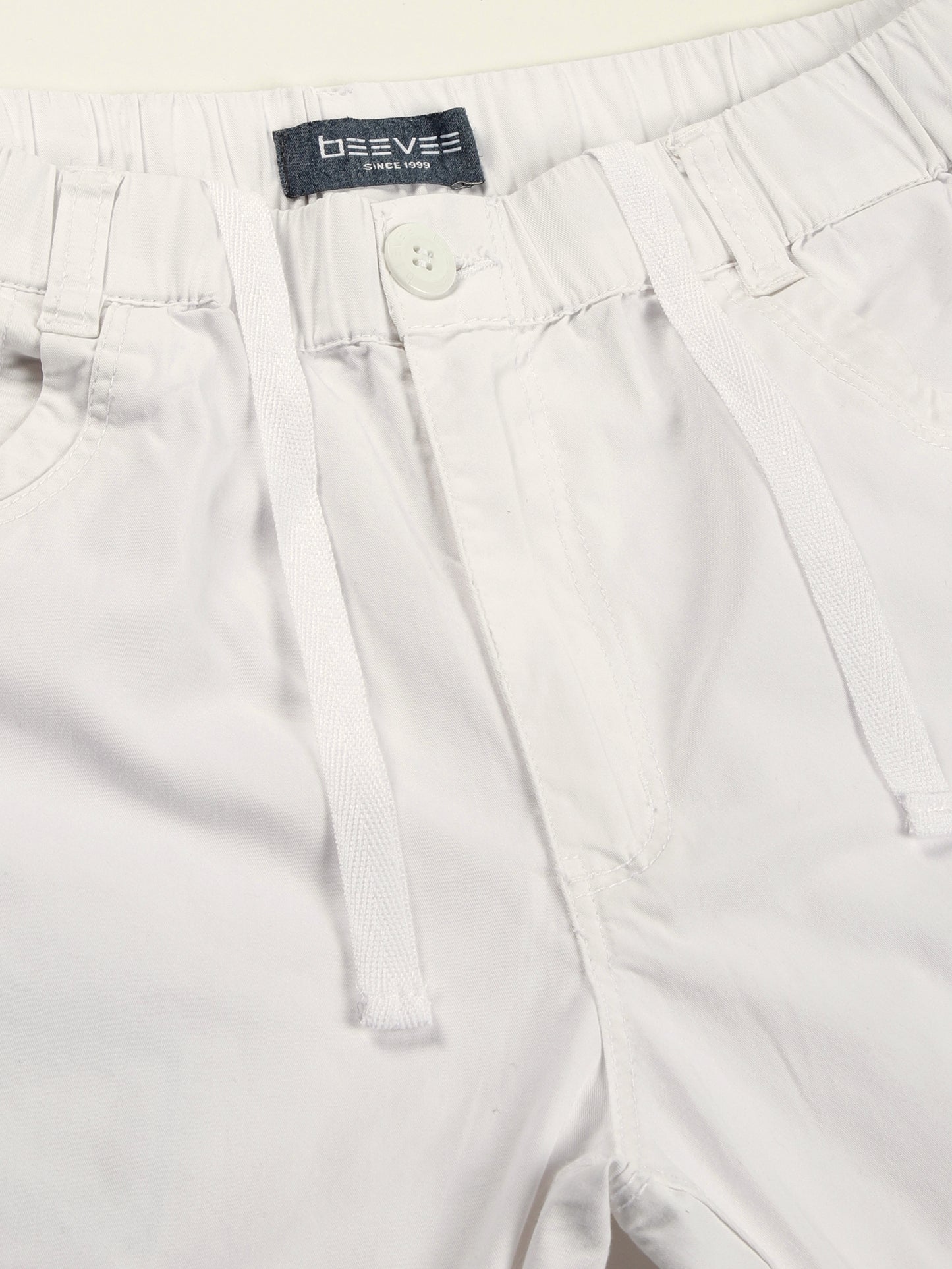 White Elasticated Waist Stretchable Jogger Lounge Pants