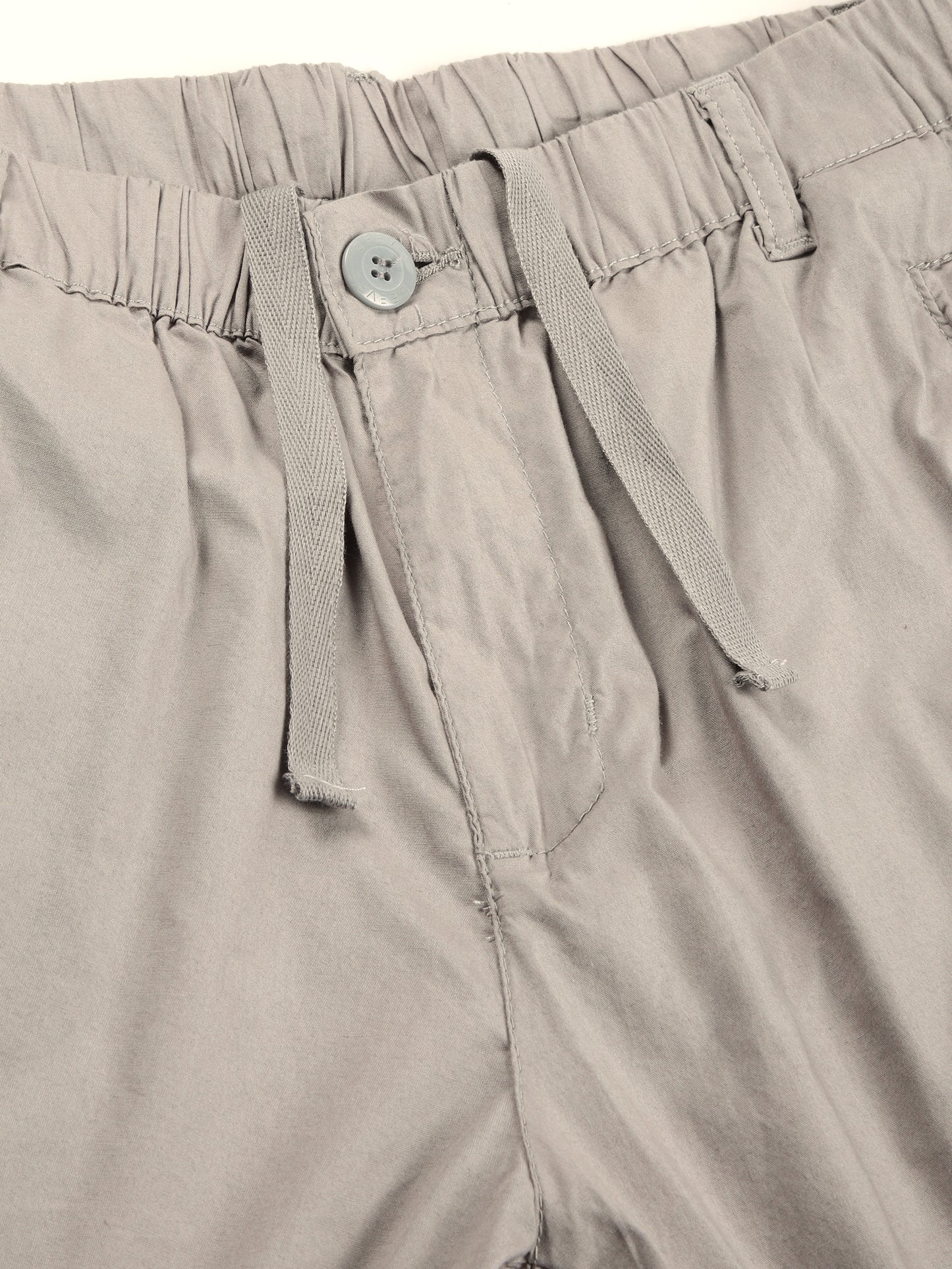 Elasticated Waist Zip Pocket Stretchable Light Grey Lounge Pants with Side Tape